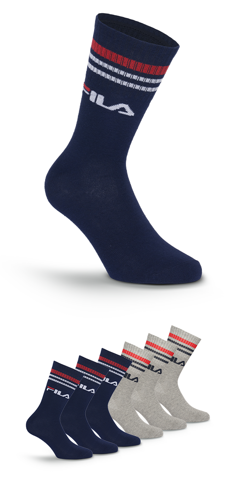 Fila Socken "UNISEX LIFESTYLE PLAIN SOCKS" 3 Paar, 6 Paar tlg. mit Logo-Sch günstig online kaufen