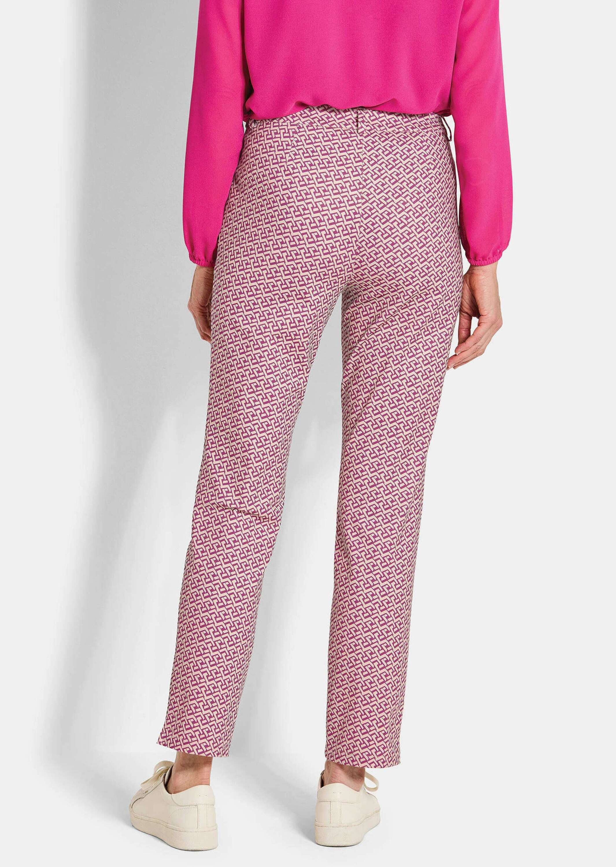 GOLDNER Stoffhose »Druckhose LOUISA in Scuba-Qualität«