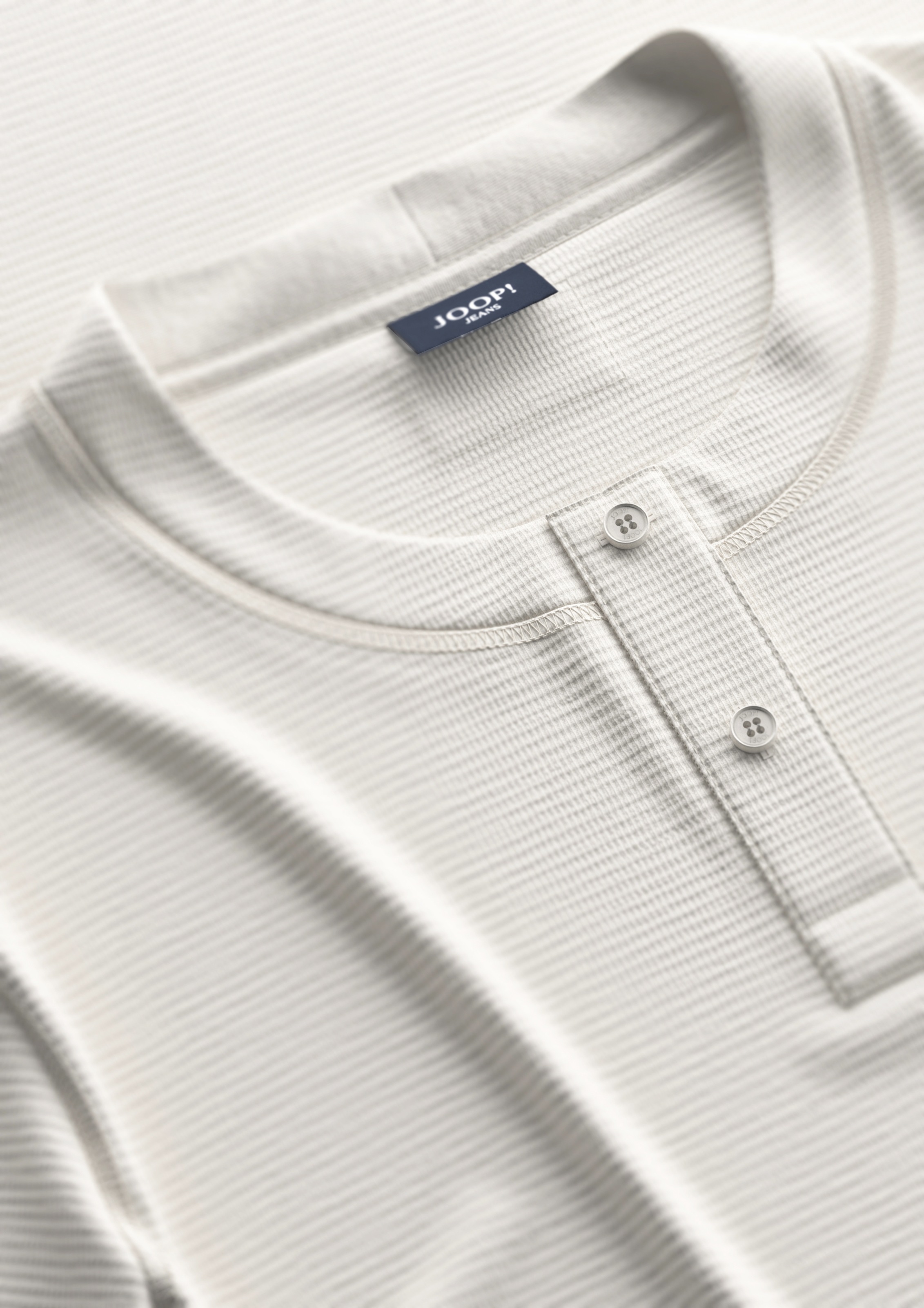 Thumbnail - Joop Jeans Langarmshirt "Iram" mit kleiner Knopfleiste