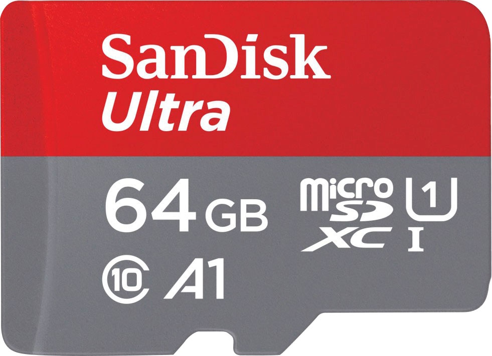 SANDISK Speicherkarte "Ultra microSDXC", 64 GB, grau, Speicherkarten