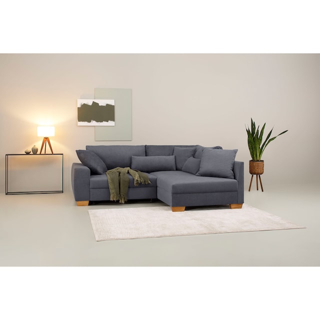 Black Friday Home affaire Ecksofa, bis zu 140 kg pro Sitzfläche, incl. 2  Nierenkissen und 3 Zierkissen | BAUR