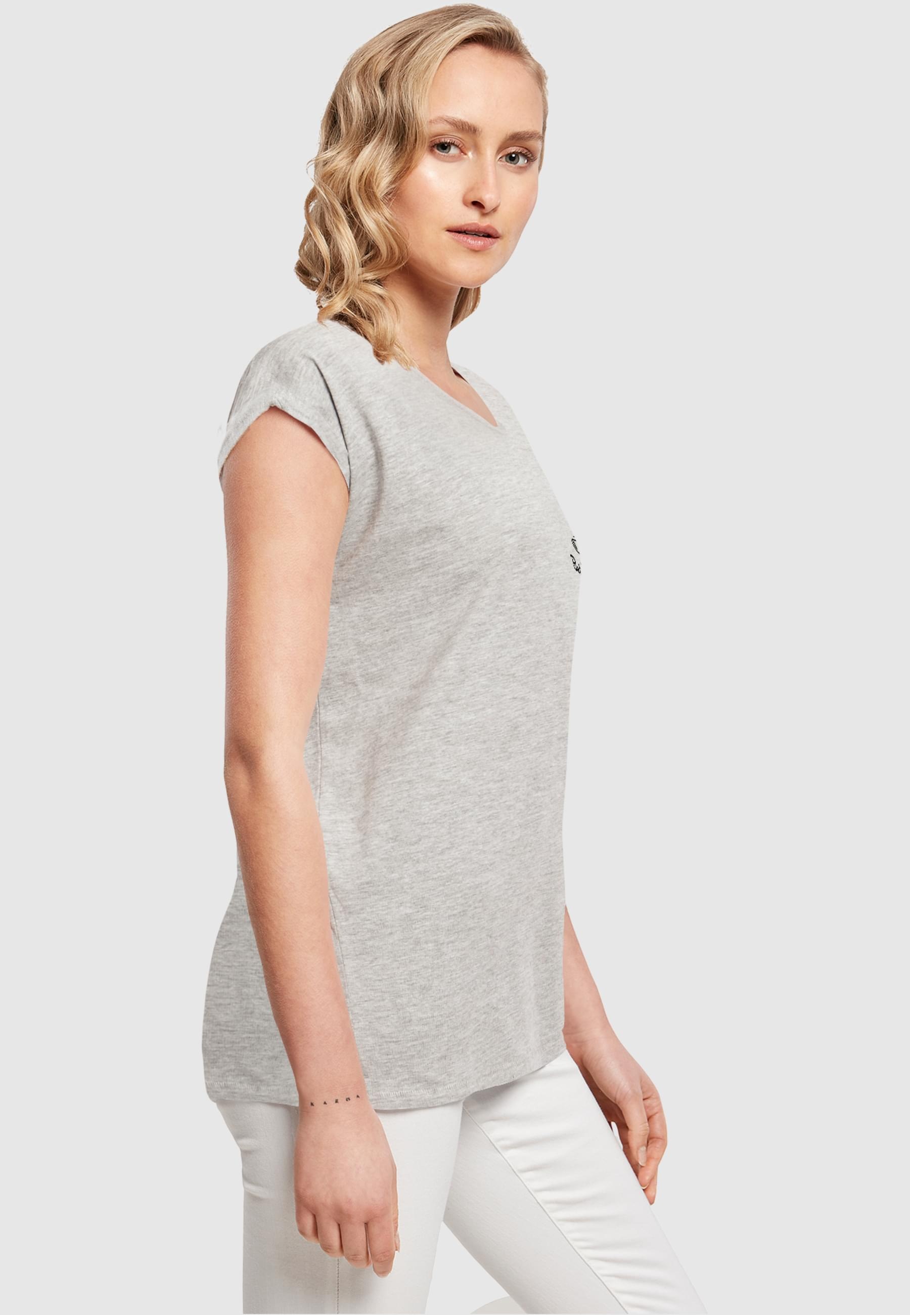 Merchcode T-Shirt »Merchcode Damen Ladies But First Coffee Extended Shoulder Tee«