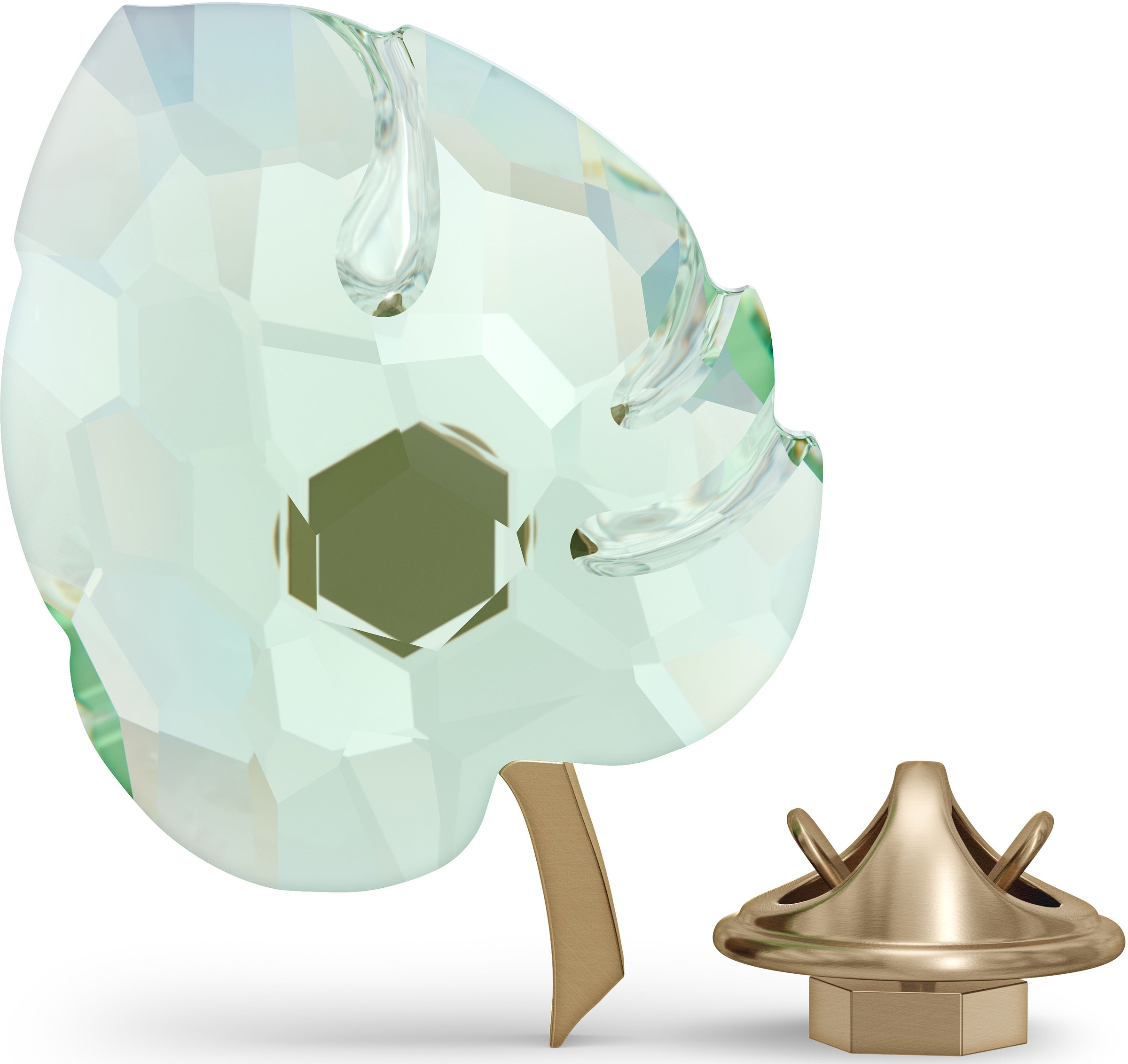 Swarovski Dekoobjekt »Jungle Beats Blatt Magnet, grün, groß, 5572156«, Swarovski® Kristall