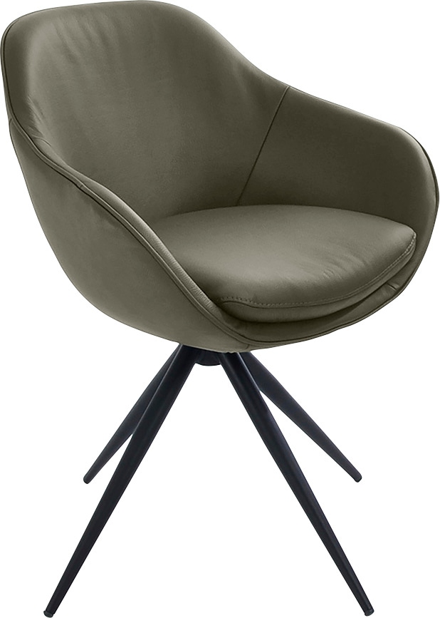 K+W Komfort & Wohnen Drehstuhl "ZOOM" () 4-Fuß Drehstuhl mit Gestell aus Me günstig online kaufen