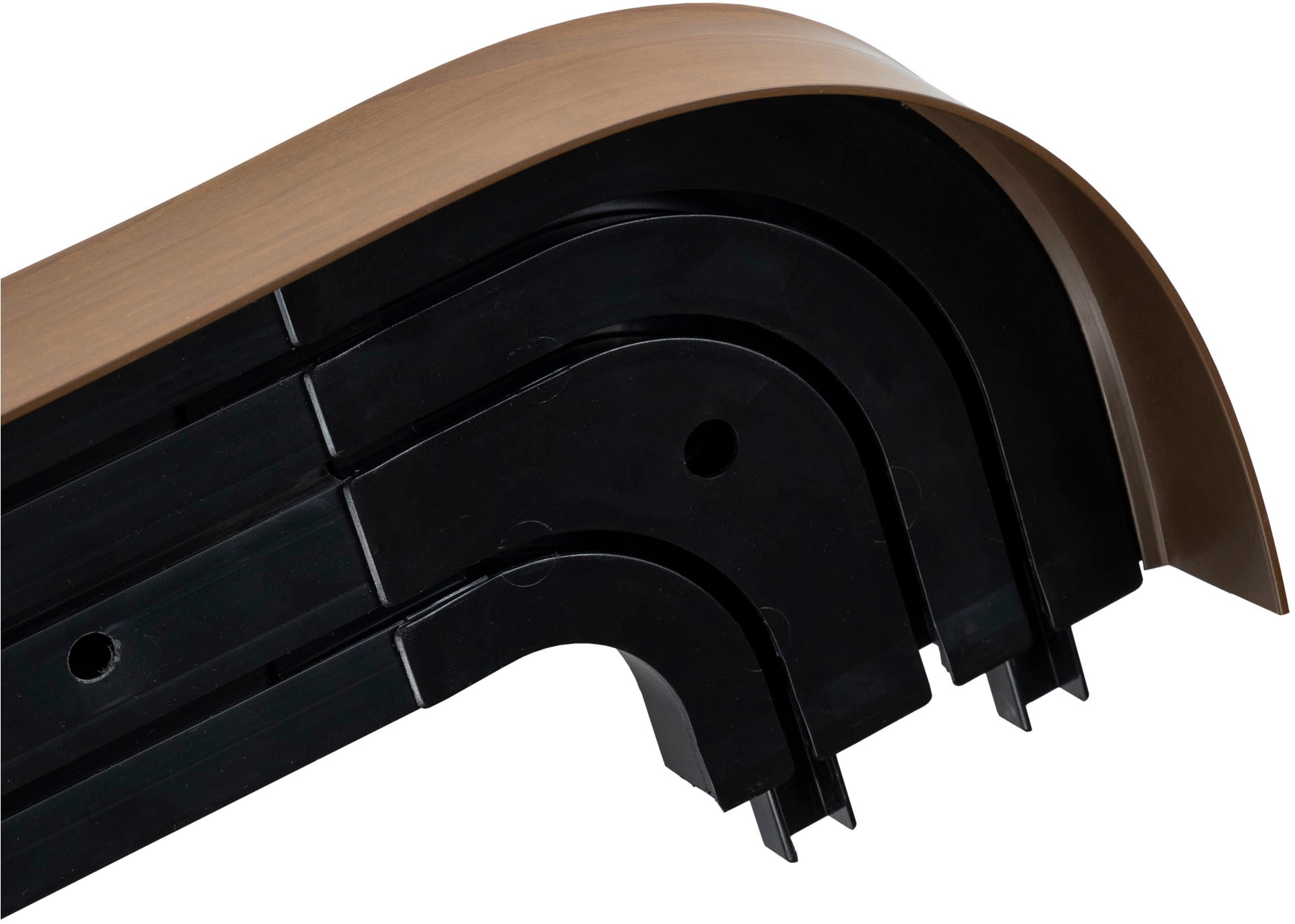 SN DECO GROUP Gardinenschiene »SH3«, 3 läufig-läufig, Fixmaß, mit Blende 5 cm