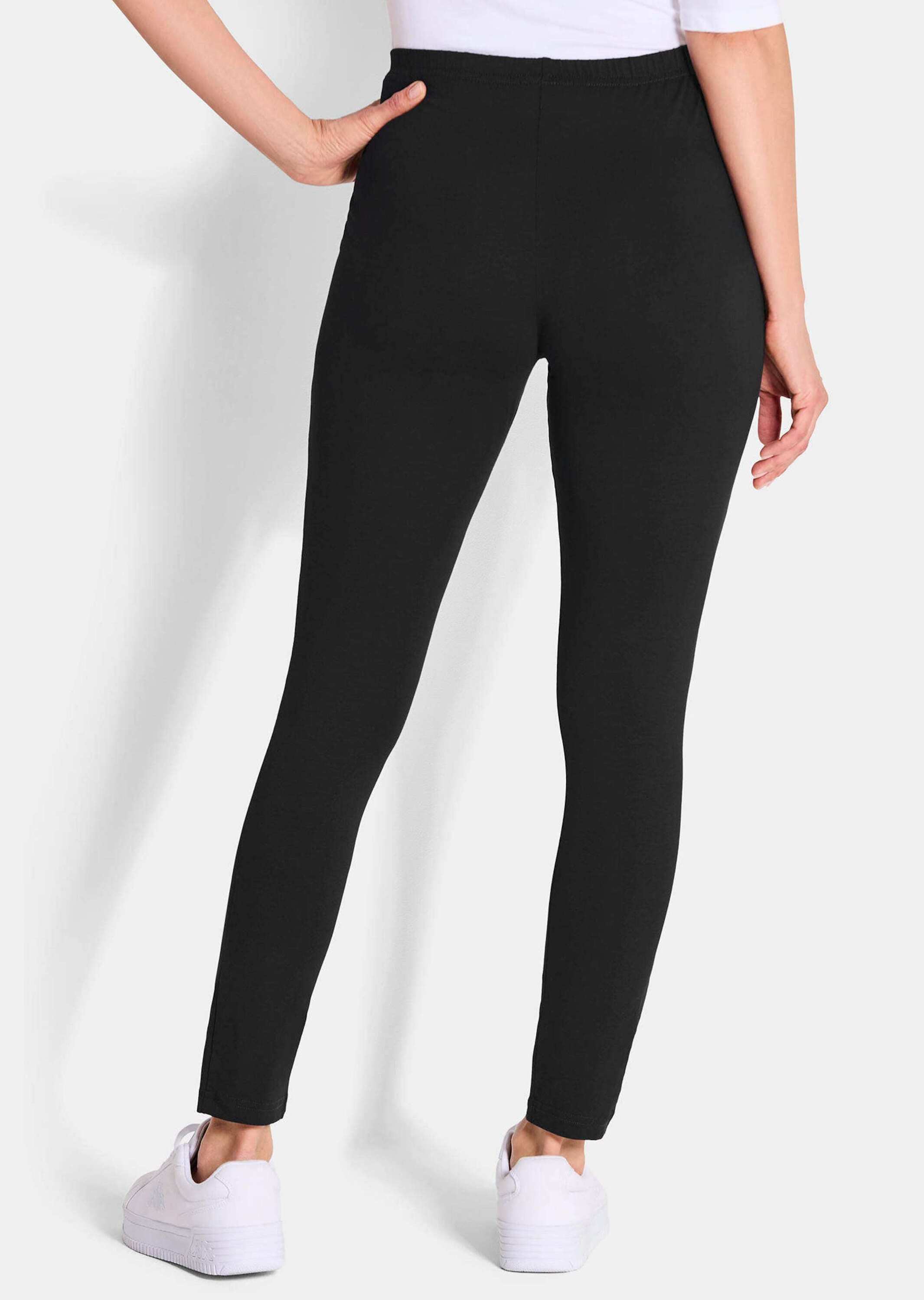 GOLDNER "Bequeme Baumwoll-Leggings, 2-Stück" Glitzermotiv