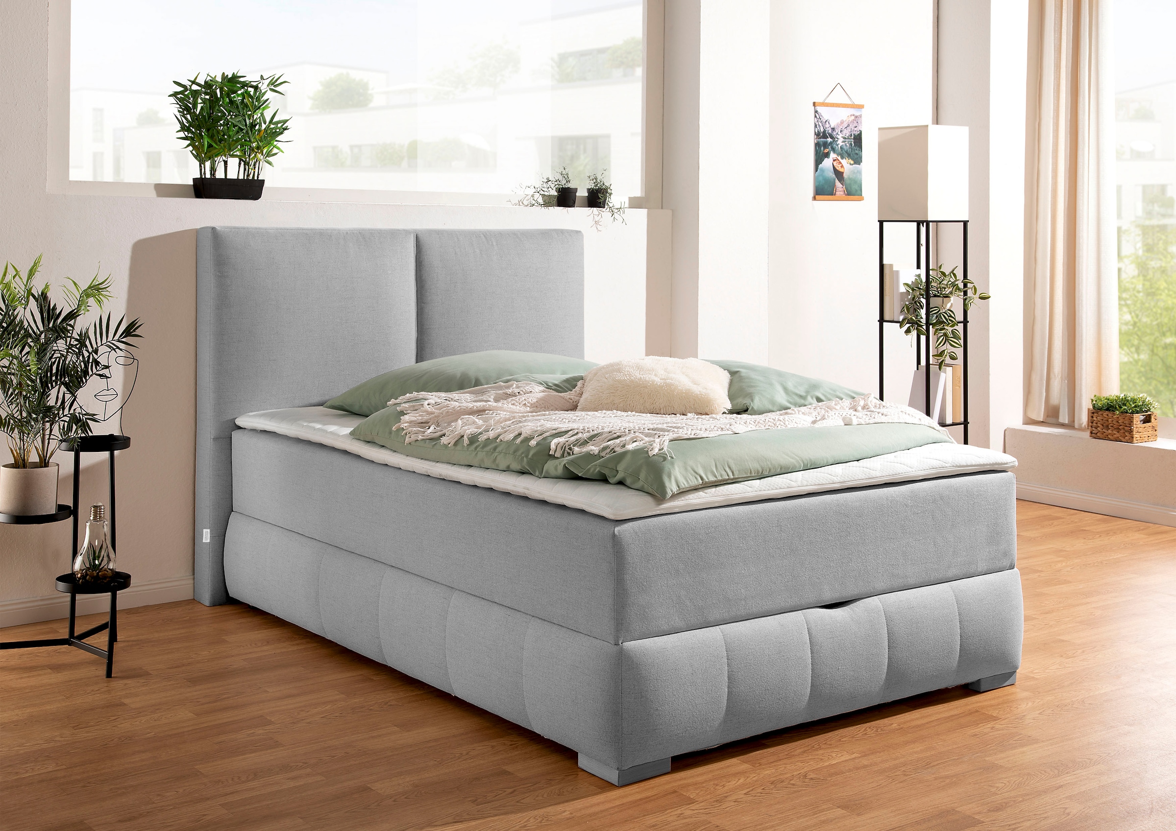 OTTO home "Wehma mit Kopfteil inkl. Bettkasten" in H2, H3 & H4 wählbar, inklusive Topper