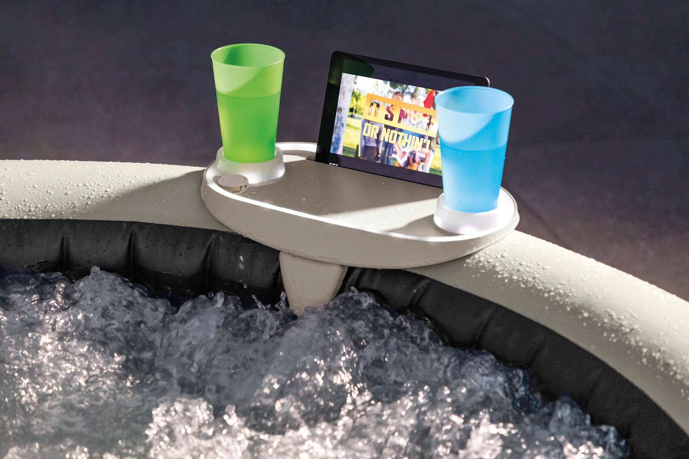 Intex Ablagetisch »3tlg. Set: Whirlpool Ablagetisch & 2 Premium Kopfstützen« Set,  mit 2 PureSPA Premium Kopfstützen aus Schaumstoff