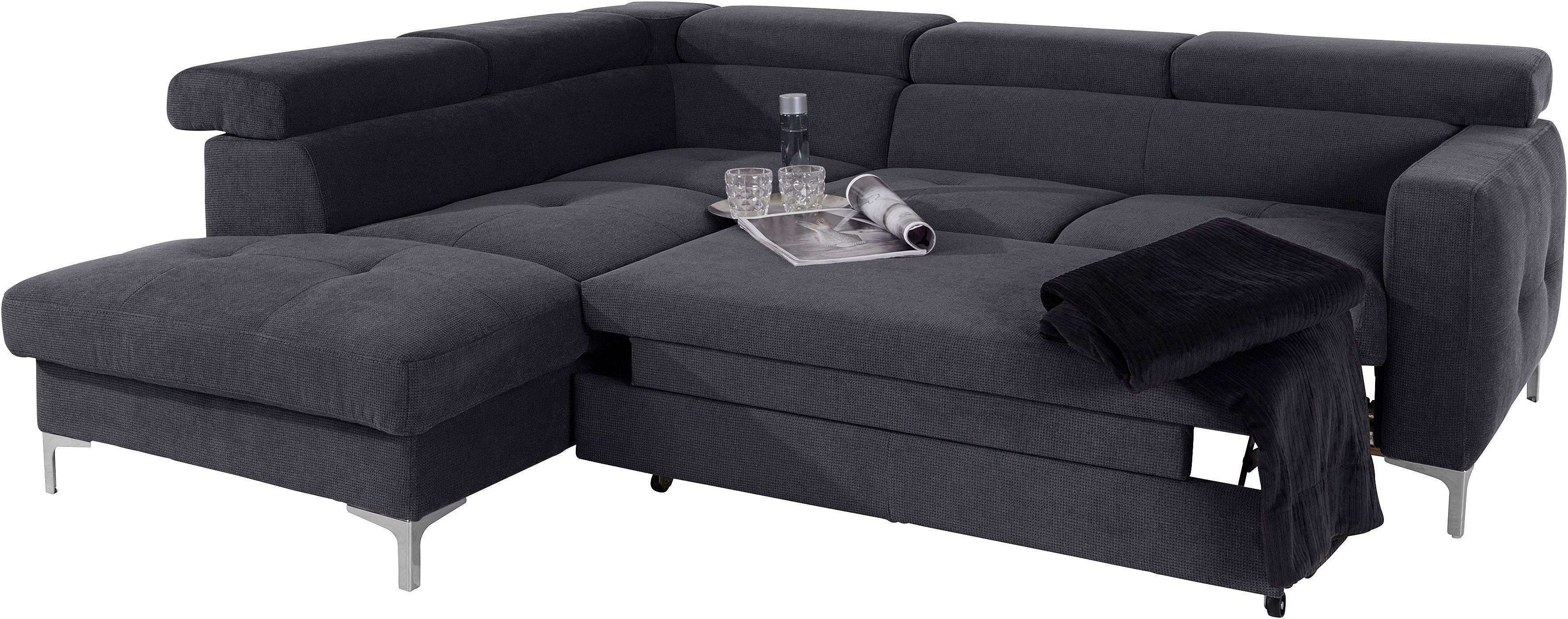 Thumbnail - COTTA Polstergarnitur "Sammy L-Form", (Set), Set bestehend aus: Ecksofa mit Kopfteilverstellung & Hocker
