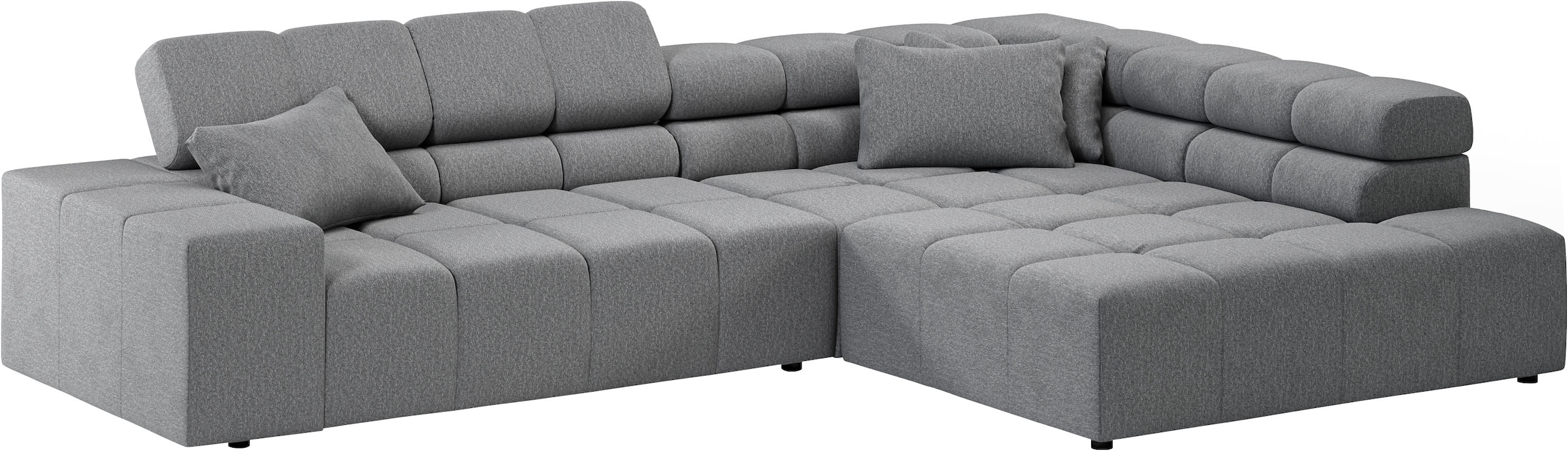 INOSIGN Ecksofa »Ancona incl. Kopfteilverstellung, Breite 319cm, L-Form«, wahlweise motorische Sitztiefenverstellung, auch in Cord + Easy Care