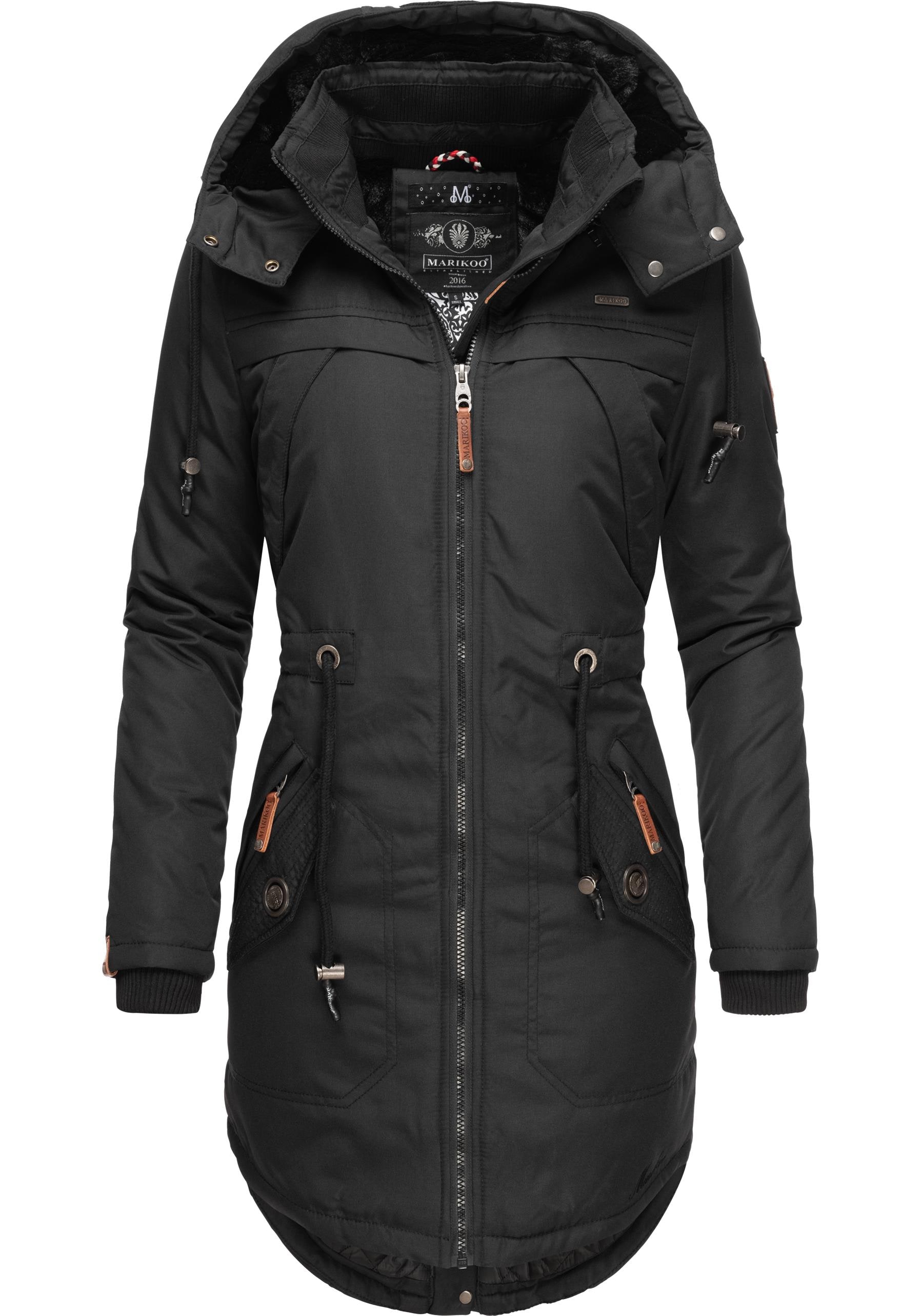 Marikoo Wintermantel »Kamii«, sportlicher Damen Winterparka mit abnehmb.  Kapuze kaufen | BAUR