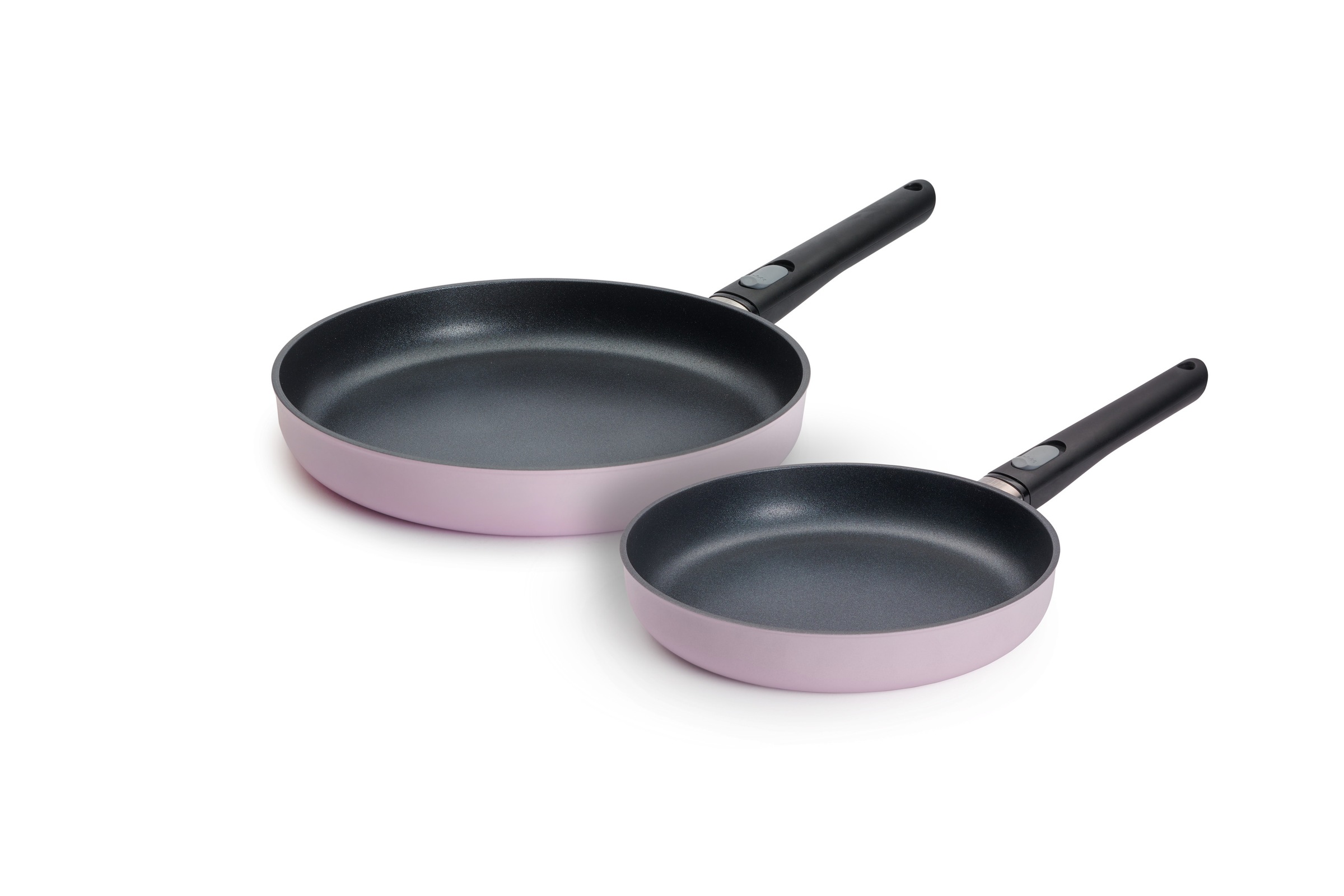 WOLL Pfannen-Set "MADE IN GERMANY - Ecolour, 1,5 l + 1,95 l" Aluminiumguss Set, 2 tlg. abnehmbarer Stiel