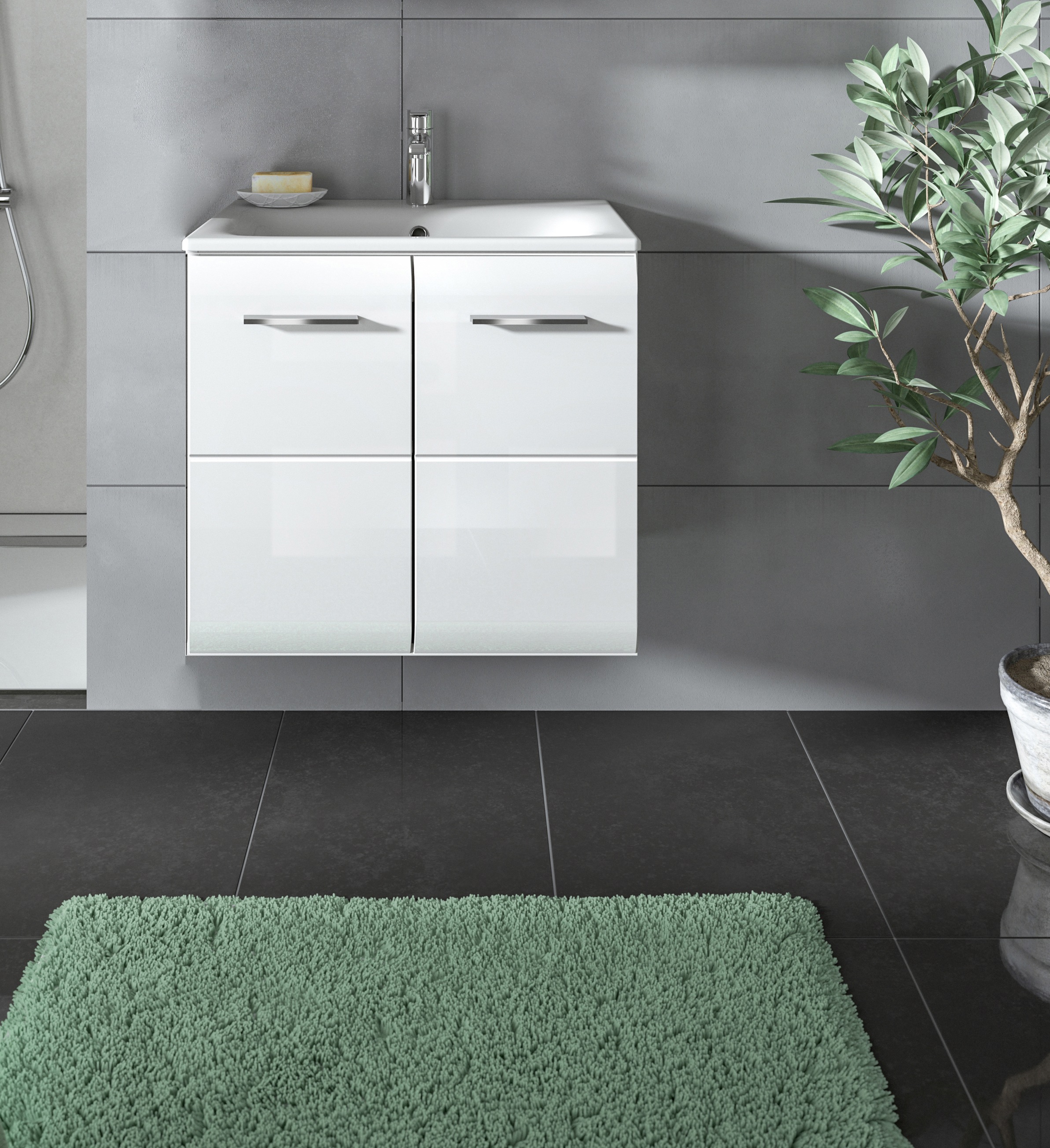 welltime Waschbeckenunterschrank 2 Stk. tlg. Florenz, Waschtisch inkl. Wasc günstig online kaufen