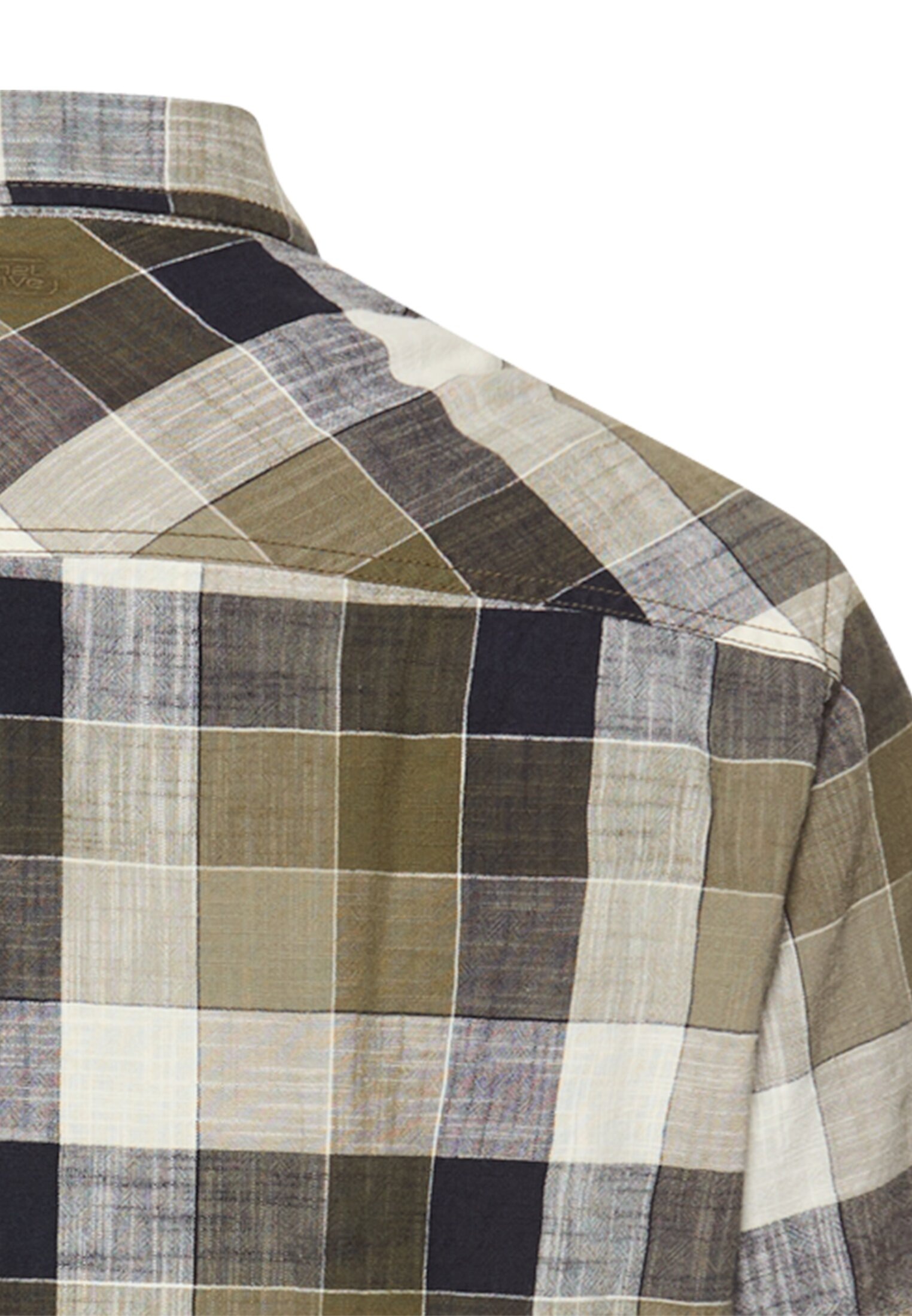 camel active Karohemd Kurzarm, mit Button-Down-Kragen