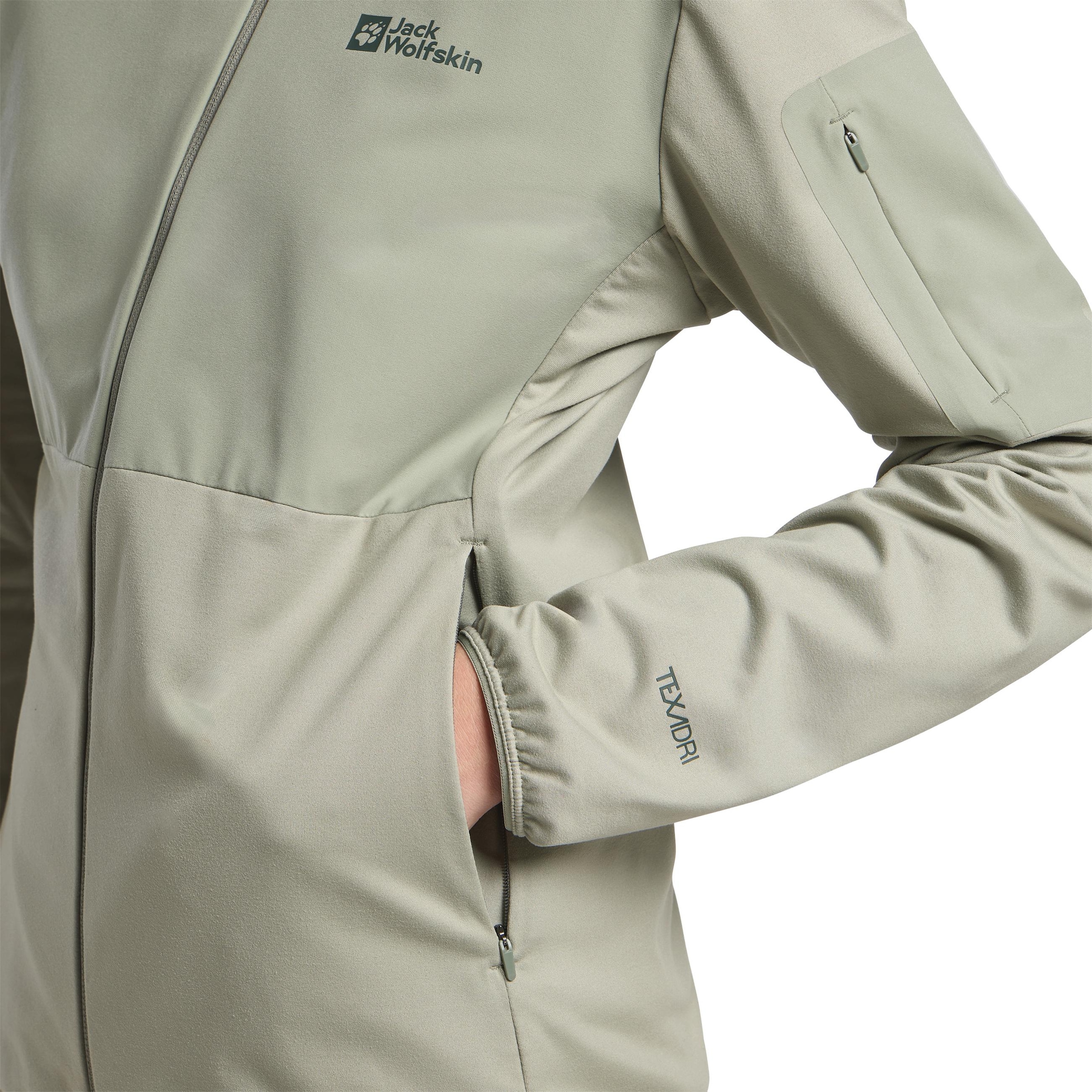 Jack Wolfskin Kapuzenfleecejacke »PRELIGHT TRAIL HOODY W«, mit Kapuze