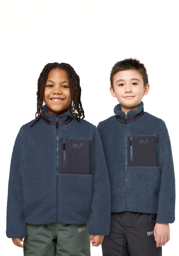 Jack Wolfskin Fleecejacke "ICE CURL JACKET K" mit Eingrifftaschen und Brusttaschen, atmungsaktiv, winddicht
