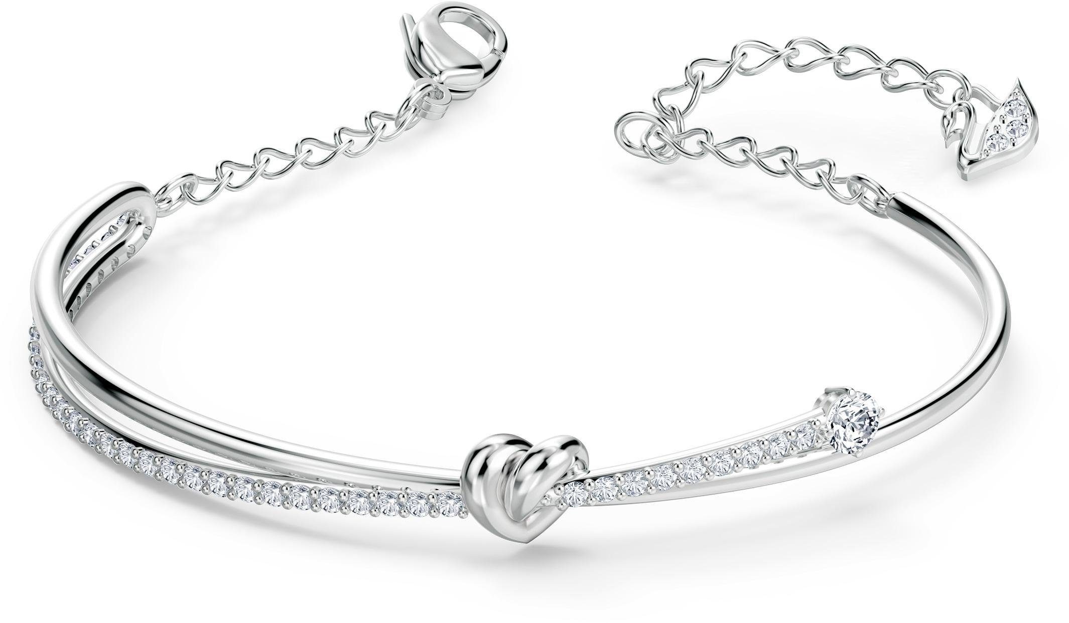 Swarovski Armreif »Lifelong Heart, weiss, rhodiniert, 5517944«, mit