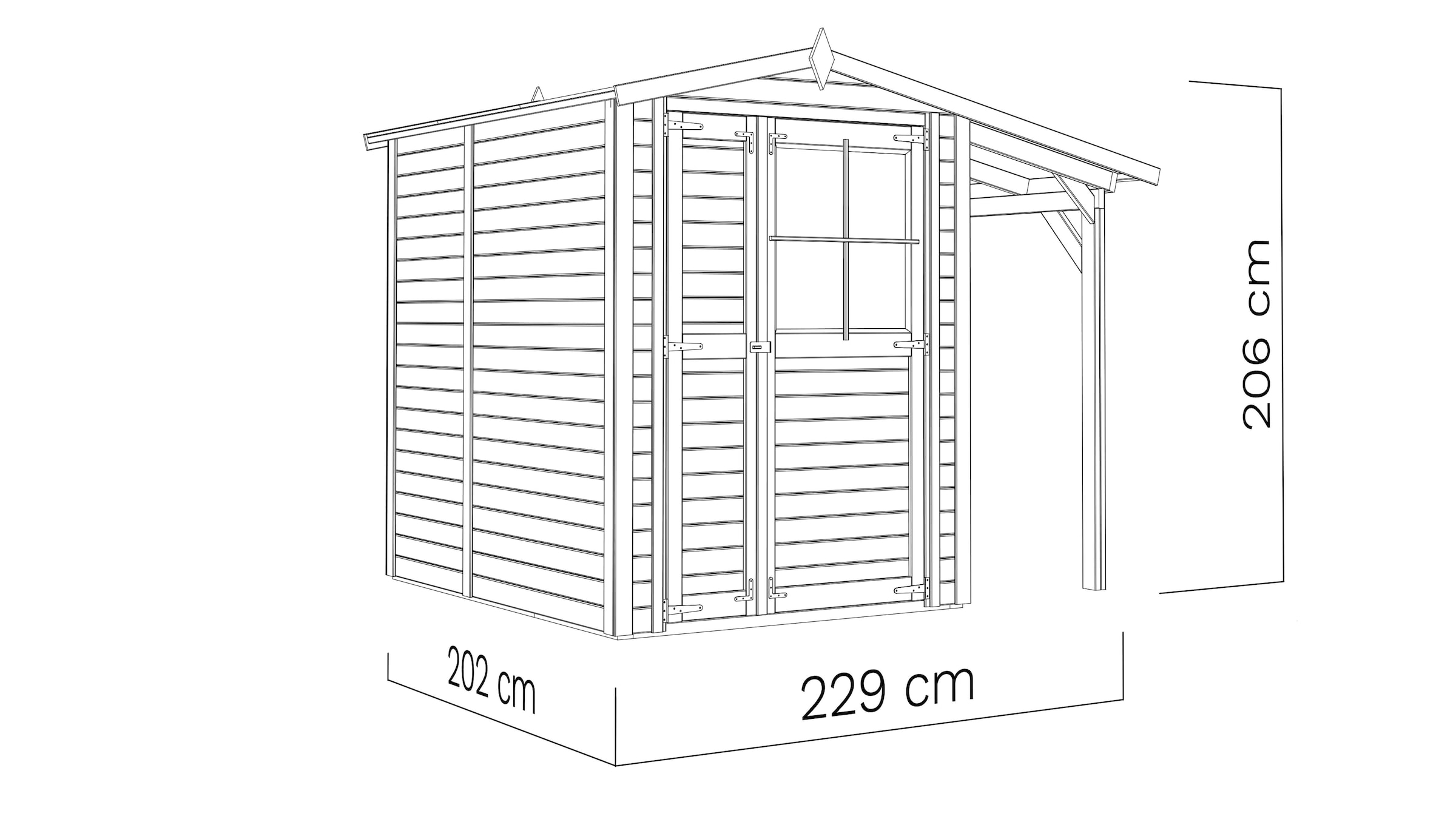 KONIFERA Gartenhaus »Tonio 1 Plus«