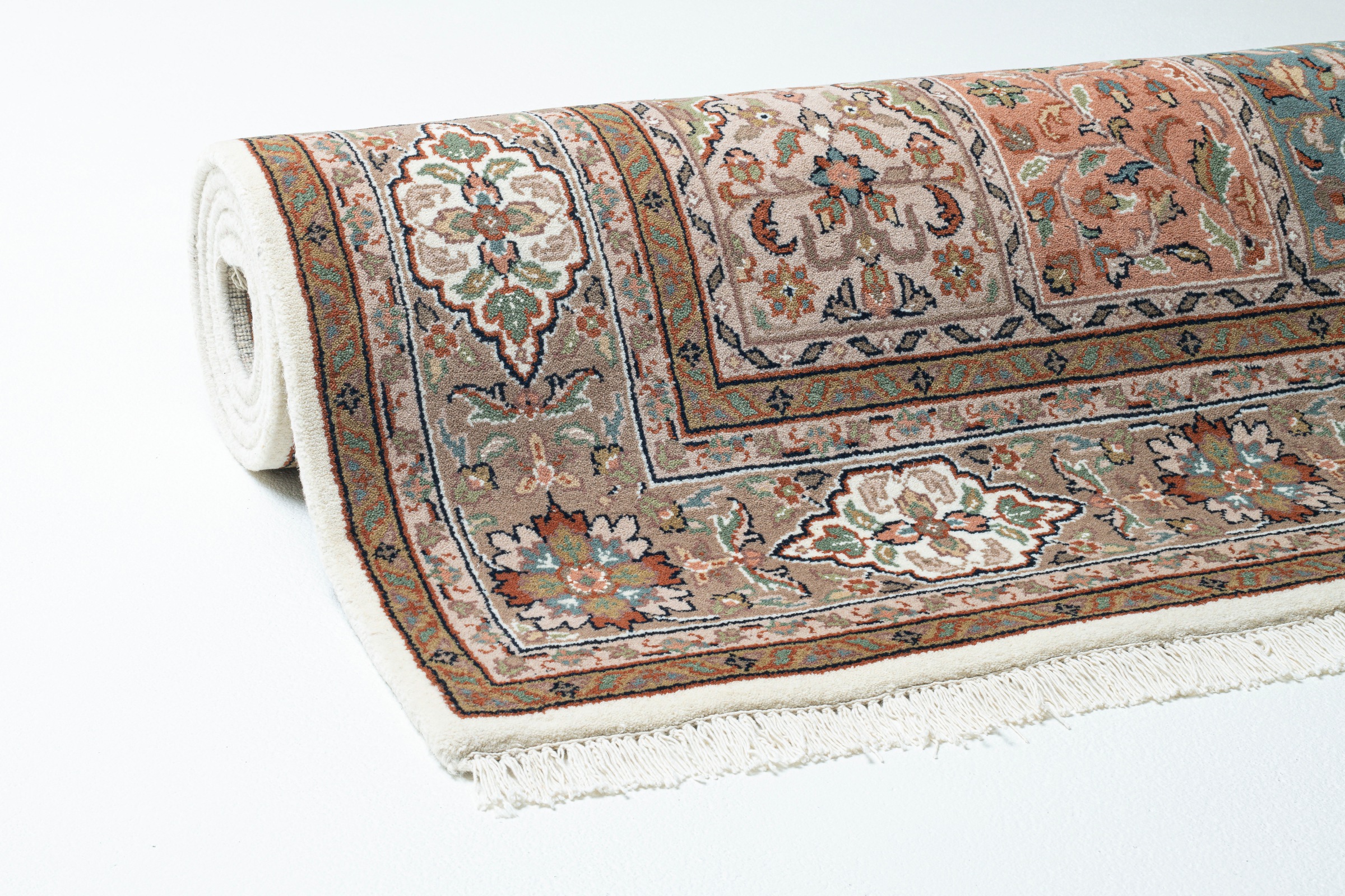 my home Orientteppich »BB Oriantal 1«, rechteckig, 12 mm Höhe, reine Wolle, handgeknüpft, orientalisches Design, mit Fransen