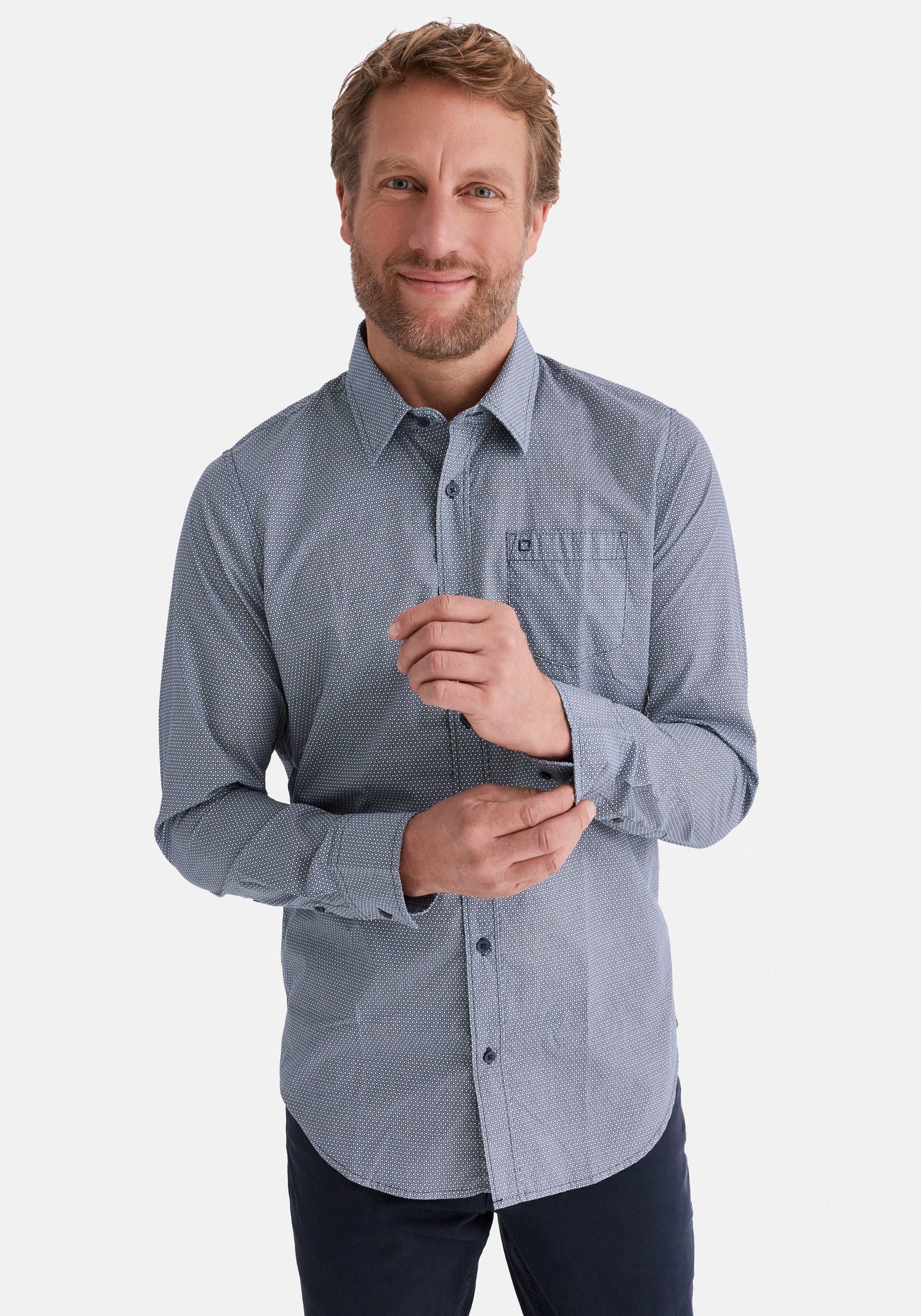 Stooker Men Langarmhemd "HUGH Hemd Langarm Regular Fit" Langarm Hemd Regular Fit für Herren