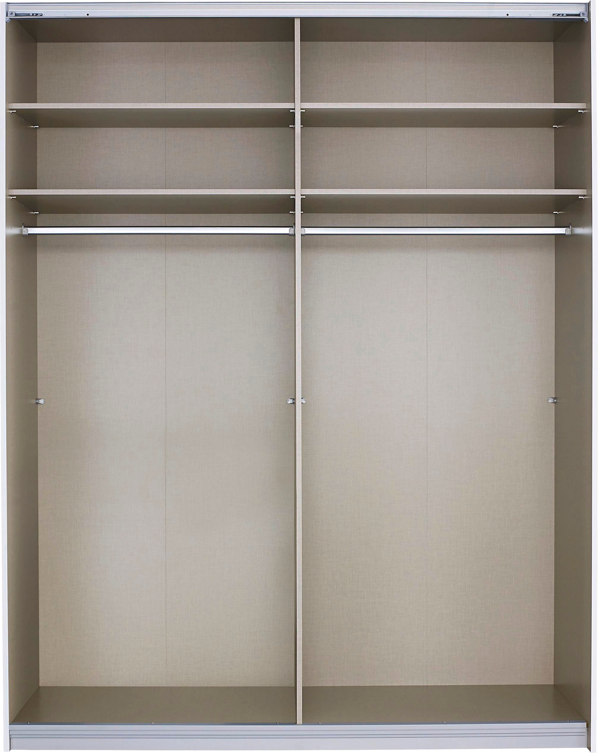 rauch Schwebetürenschrank »Quadra Bestseller Schlafzimmerschrank in vielen Breiten«, Kleiderschrank Garderobenschrank Schrank mit Glaselementen