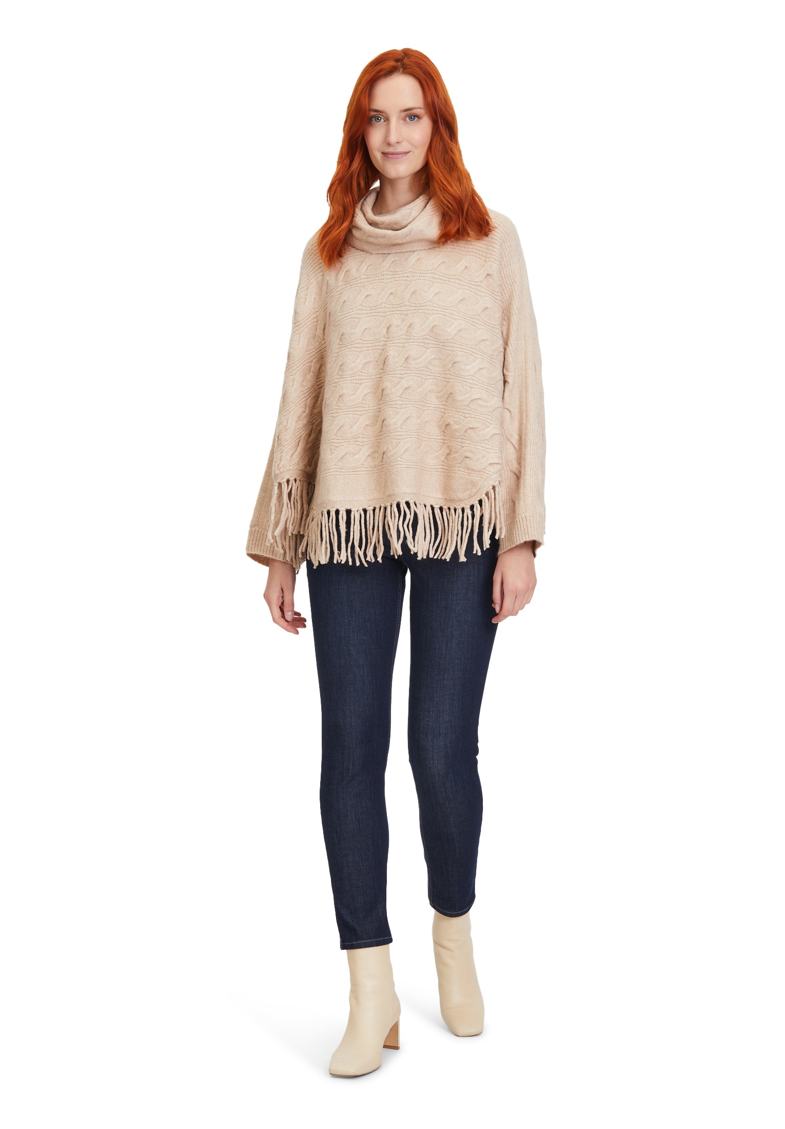 Betty Barclay Strickjacke »Betty Barclay Strick-Poncho mit Fransen«, Fransen
