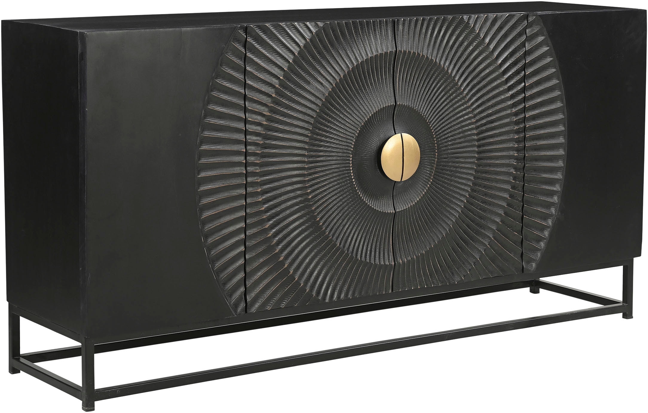 SIT Sideboard, (1 St.), mit Schnitzmuster und goldfarbenem Griff günstig online kaufen