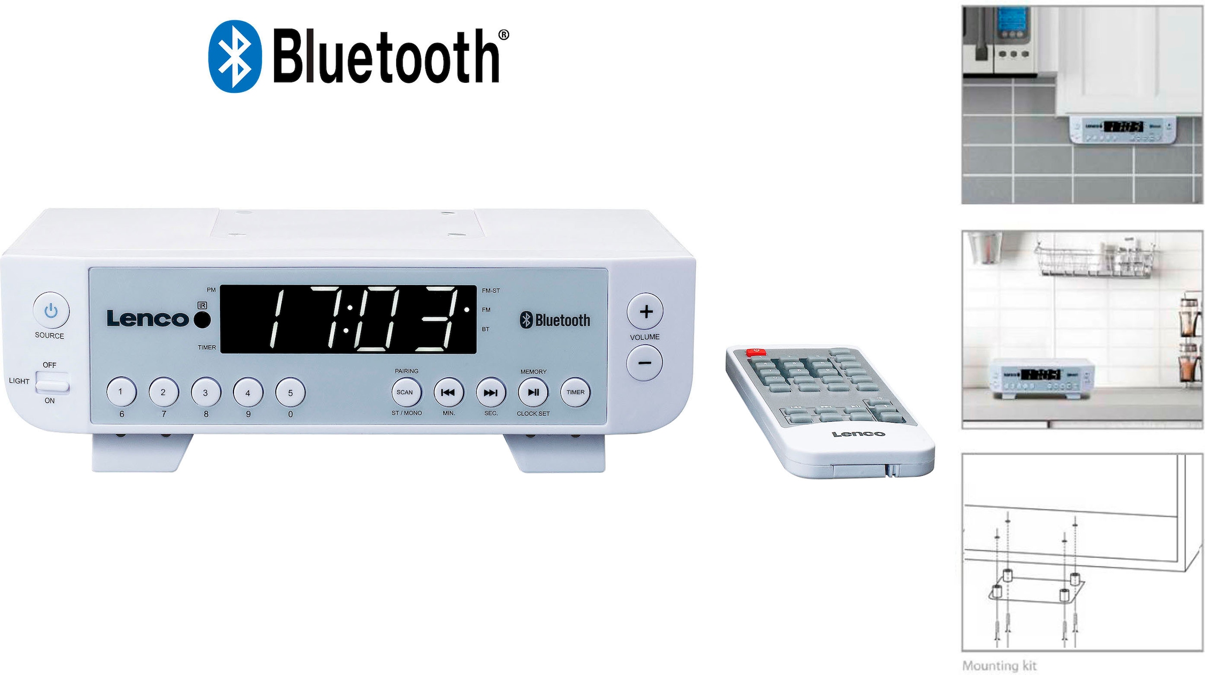 Lenco Küchen-Radio »KCR-100« (Bluetooth FM-T...