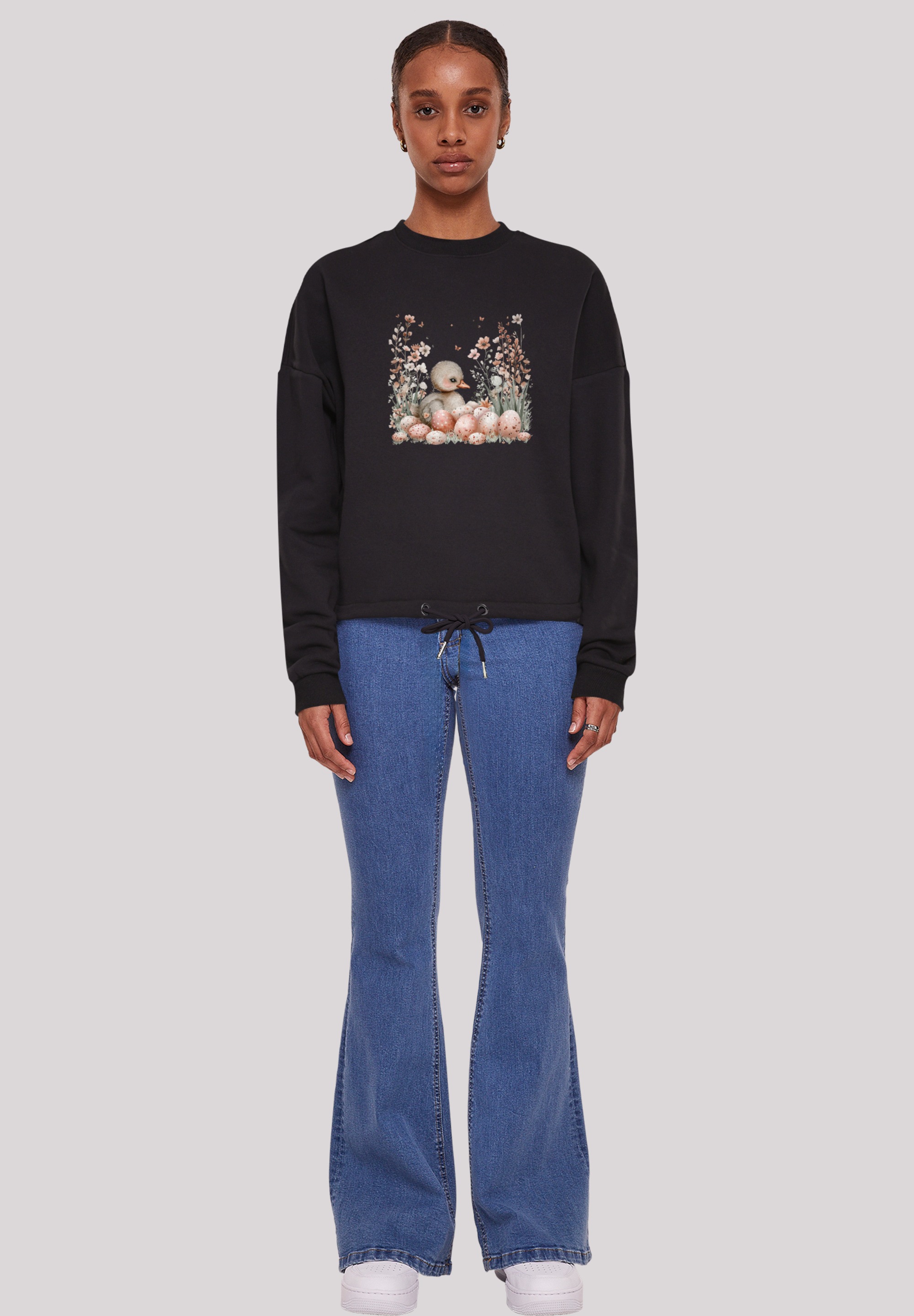 F4NT4STIC Sweatshirt »Ente Ostereier Blumen Küken«, Premium Qualität