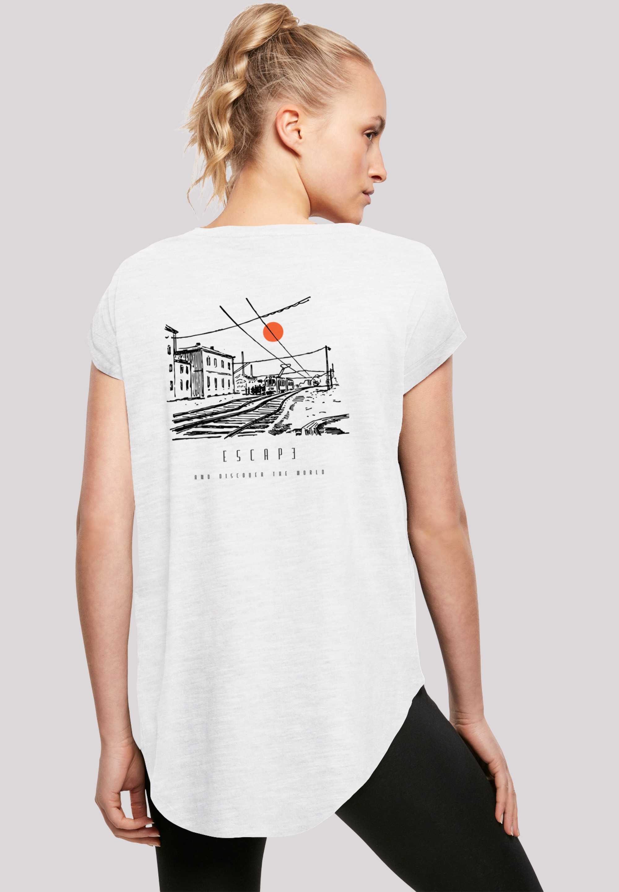 F4NT4STIC T-Shirt "Escape Discover the World Town Train Station", Premium Q günstig online kaufen