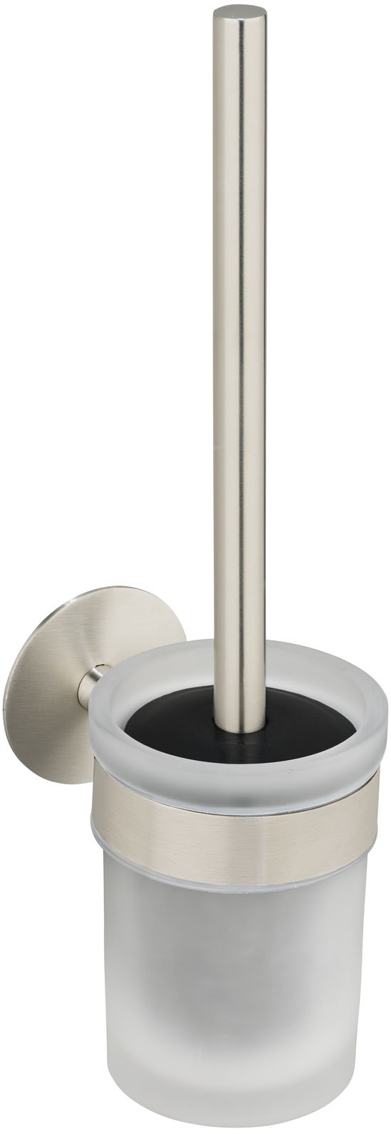 SCHÖNER WOHNEN-Kollektion WC-Garnitur »»Meleto««, aus Edelstahl-Glas, WC-Bürstenhalter aus Edelstahl mit Glaseinsatz, zum Kleben oder Bohren