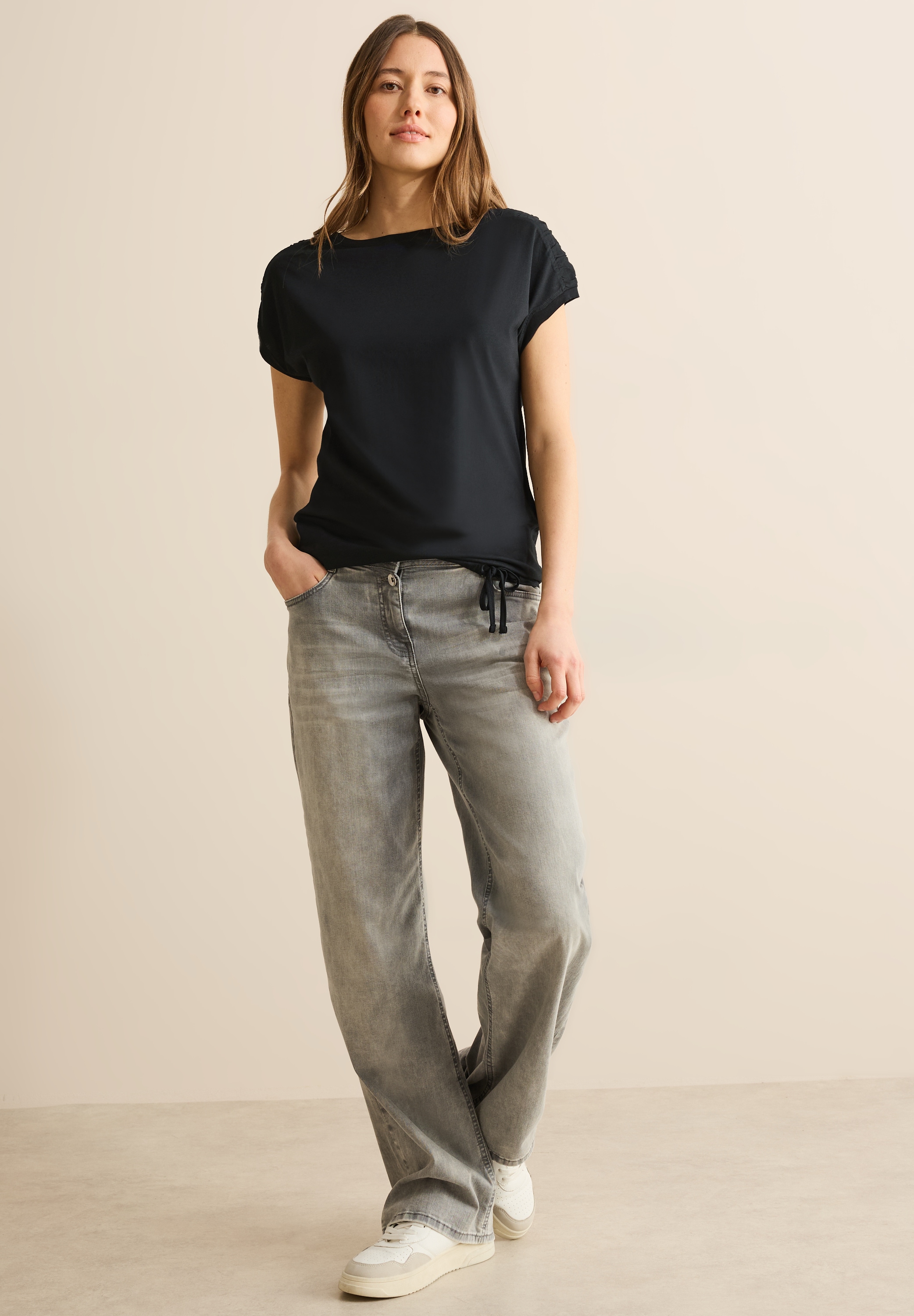 Cecil T-Shirt, mit Tunnelzug am Saum