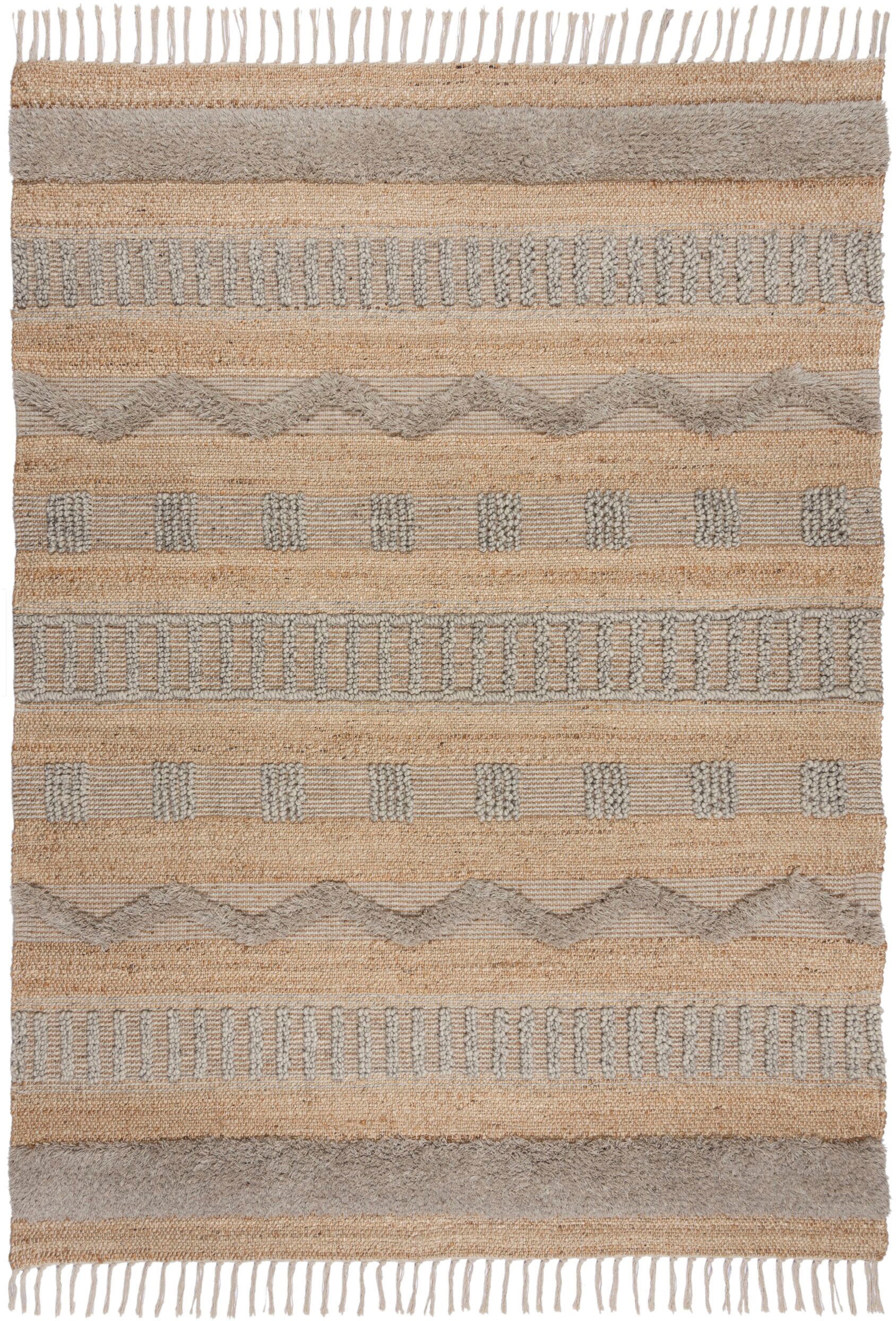 FLAIR RUGS Teppich "Medina, mit abstraktem Streifenmuster" rechteckig 12 mm günstig online kaufen