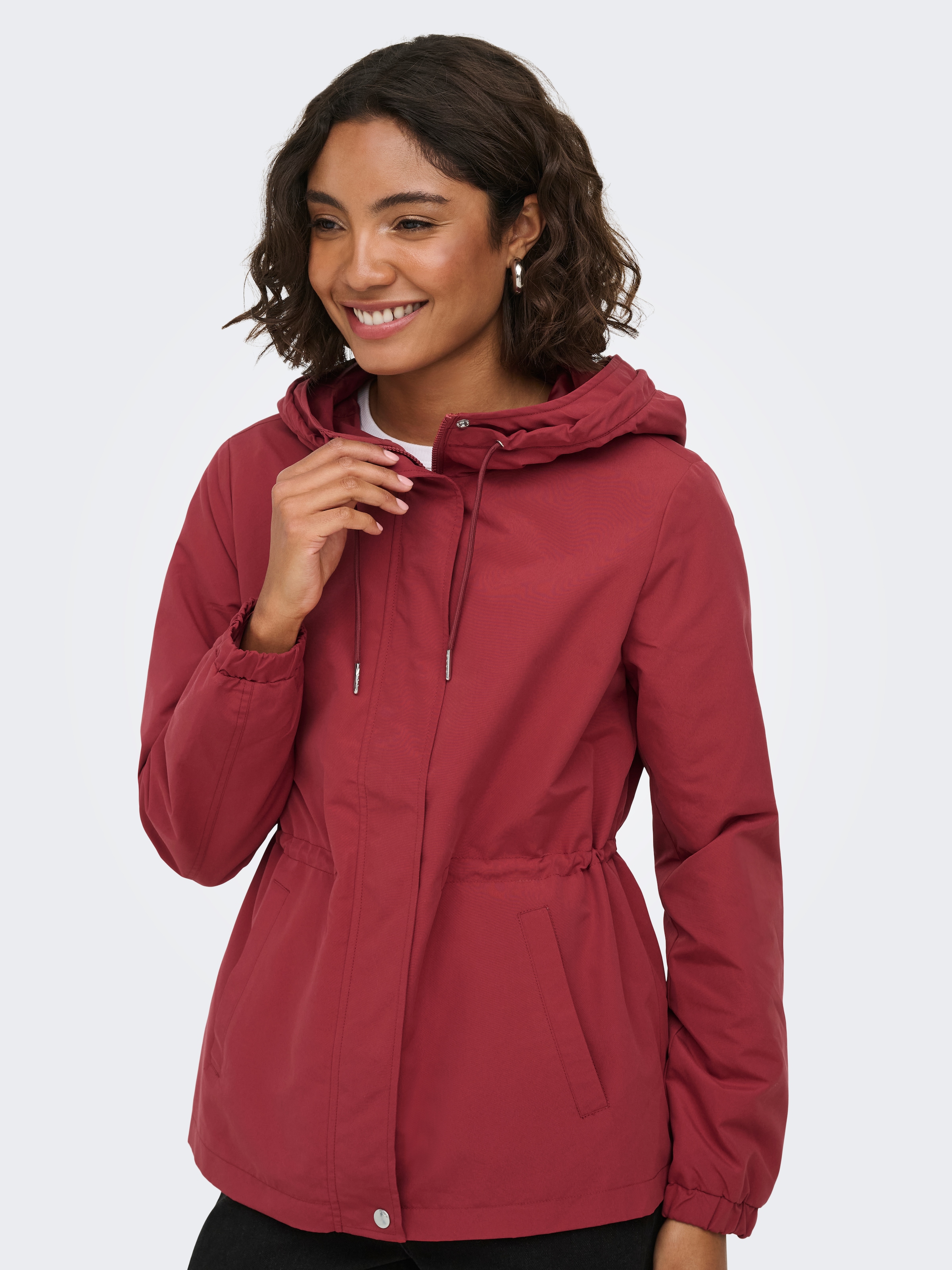 ONLY Parka »ONLASTA LIFE STRING PARKA OTW« mit Kapuze Kunstfaser