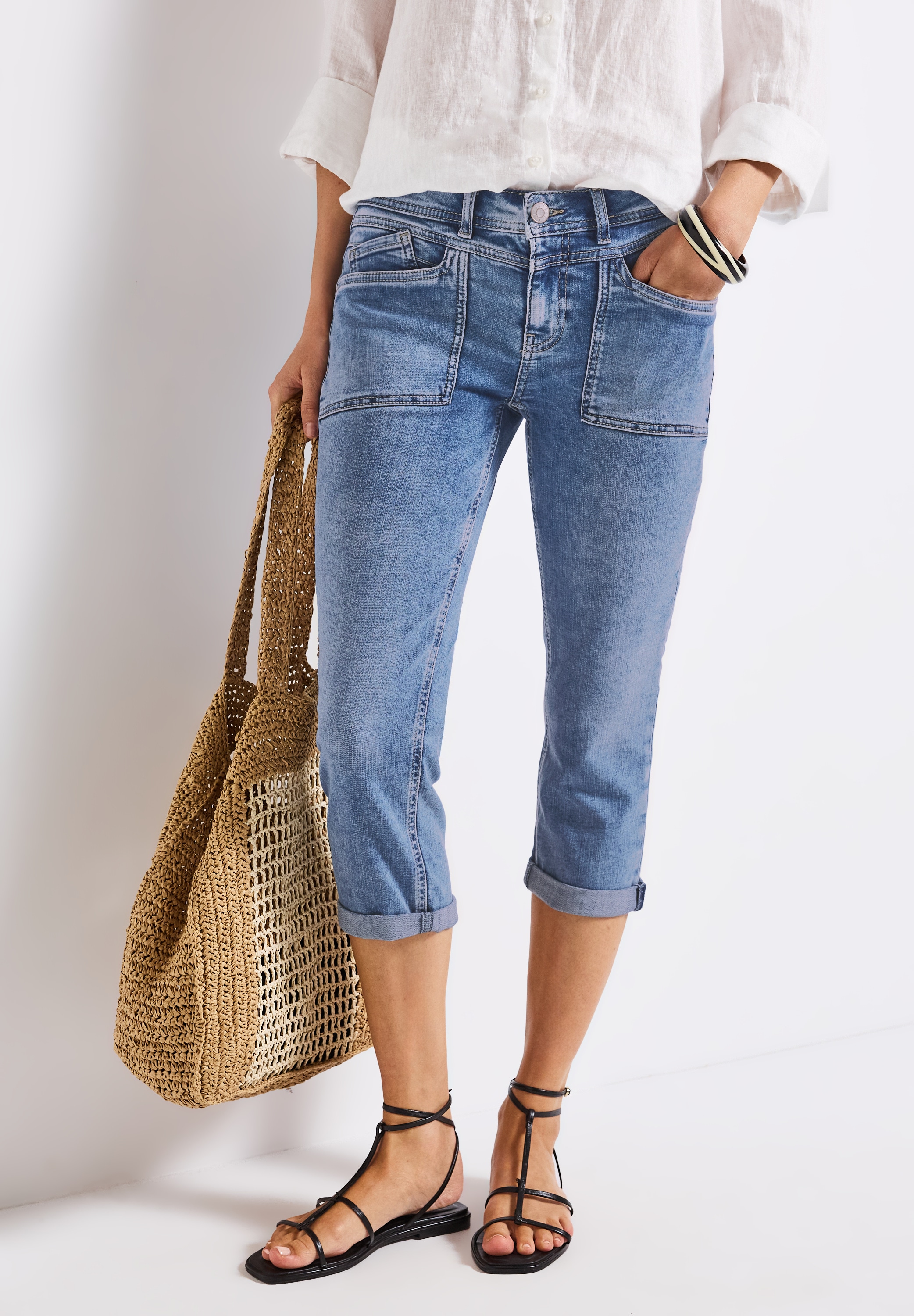 STREET ONE Caprijeans "Style JANE", mit Turn-up günstig online kaufen