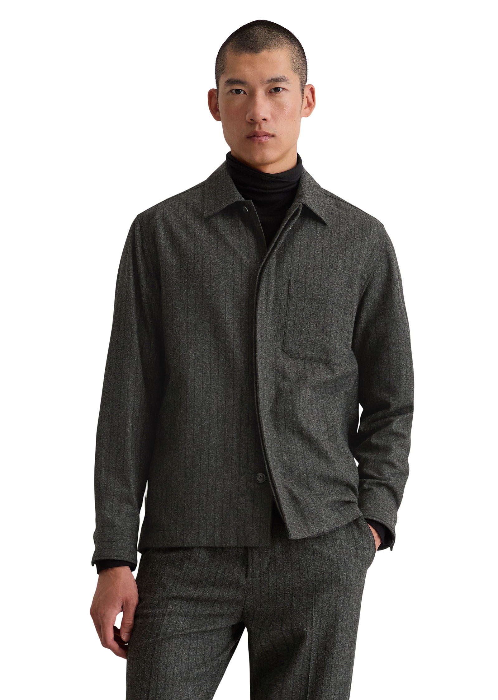 Marc OPolo Kurzjacke "aus weicher Tech Wool" ohne Kapuze günstig online kaufen