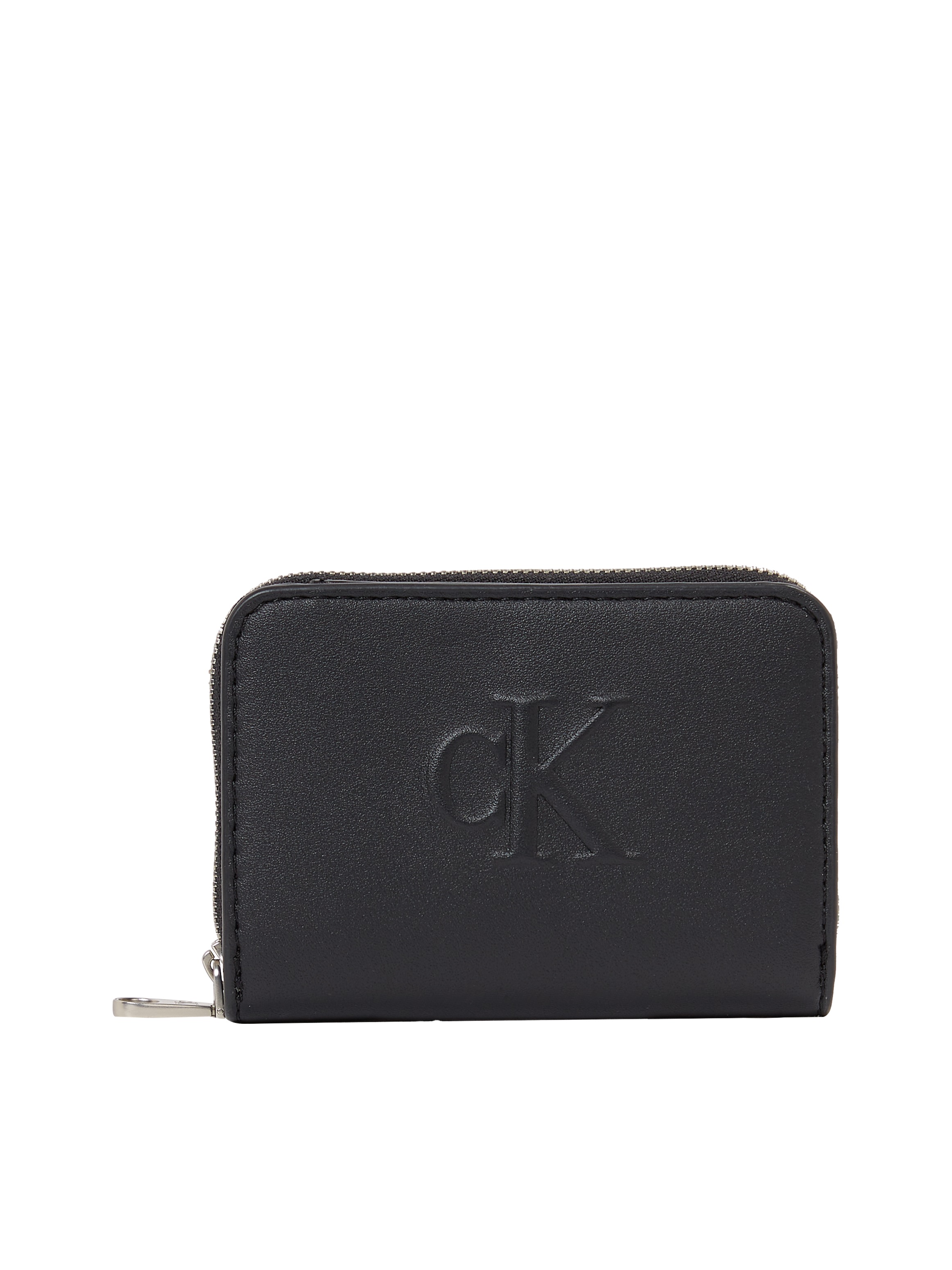 Calvin Klein Jeans Geldbörse »SCULPTED MED ZIP AROUND WALLET«, Geldbeutel, Portemonnaie Damen mit CK Prägung