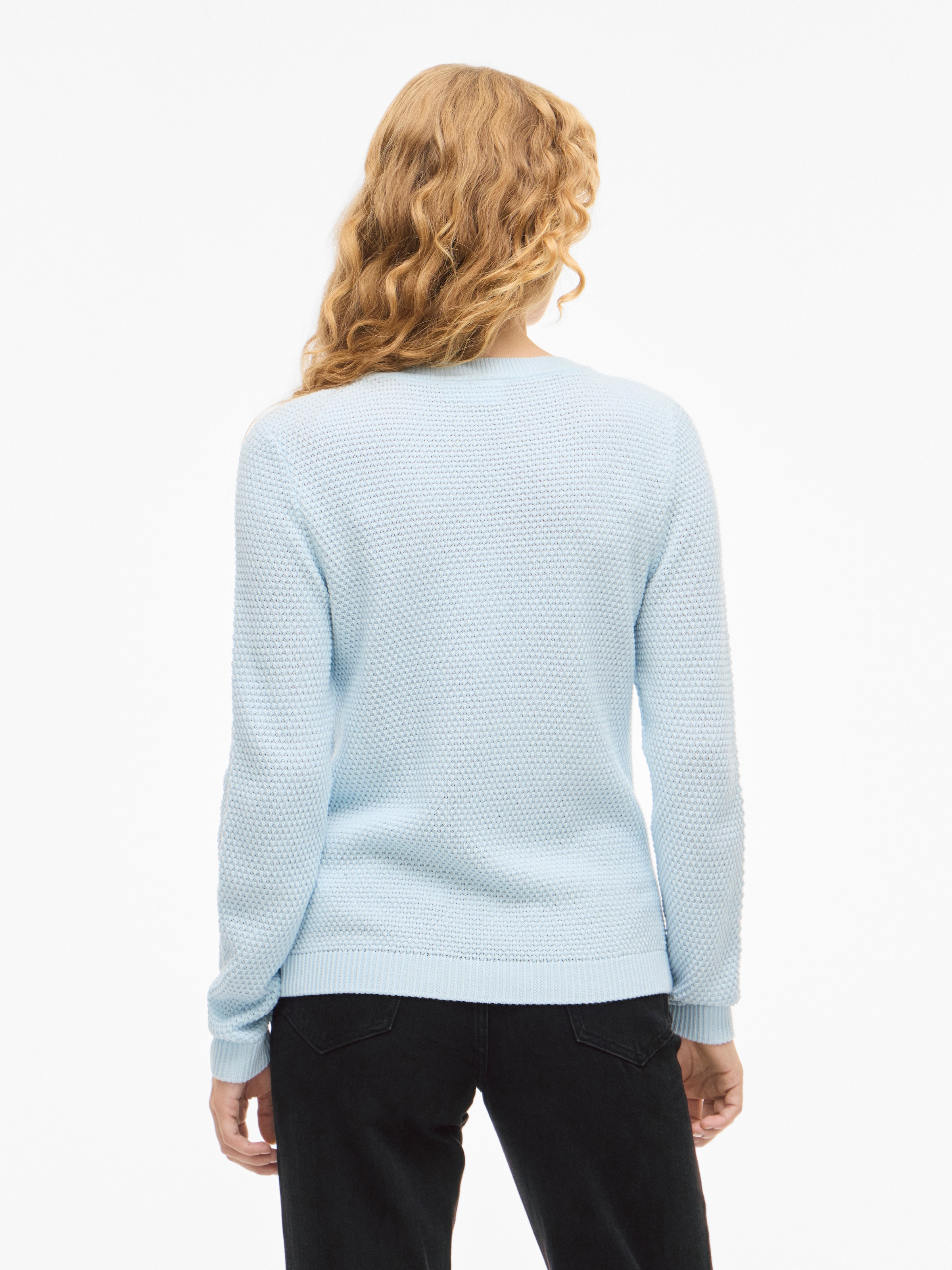 Vila 1100000002199 »VIDALO O-NECK L/S KNIT TOP- NOOS« Baumwolle, regular fit