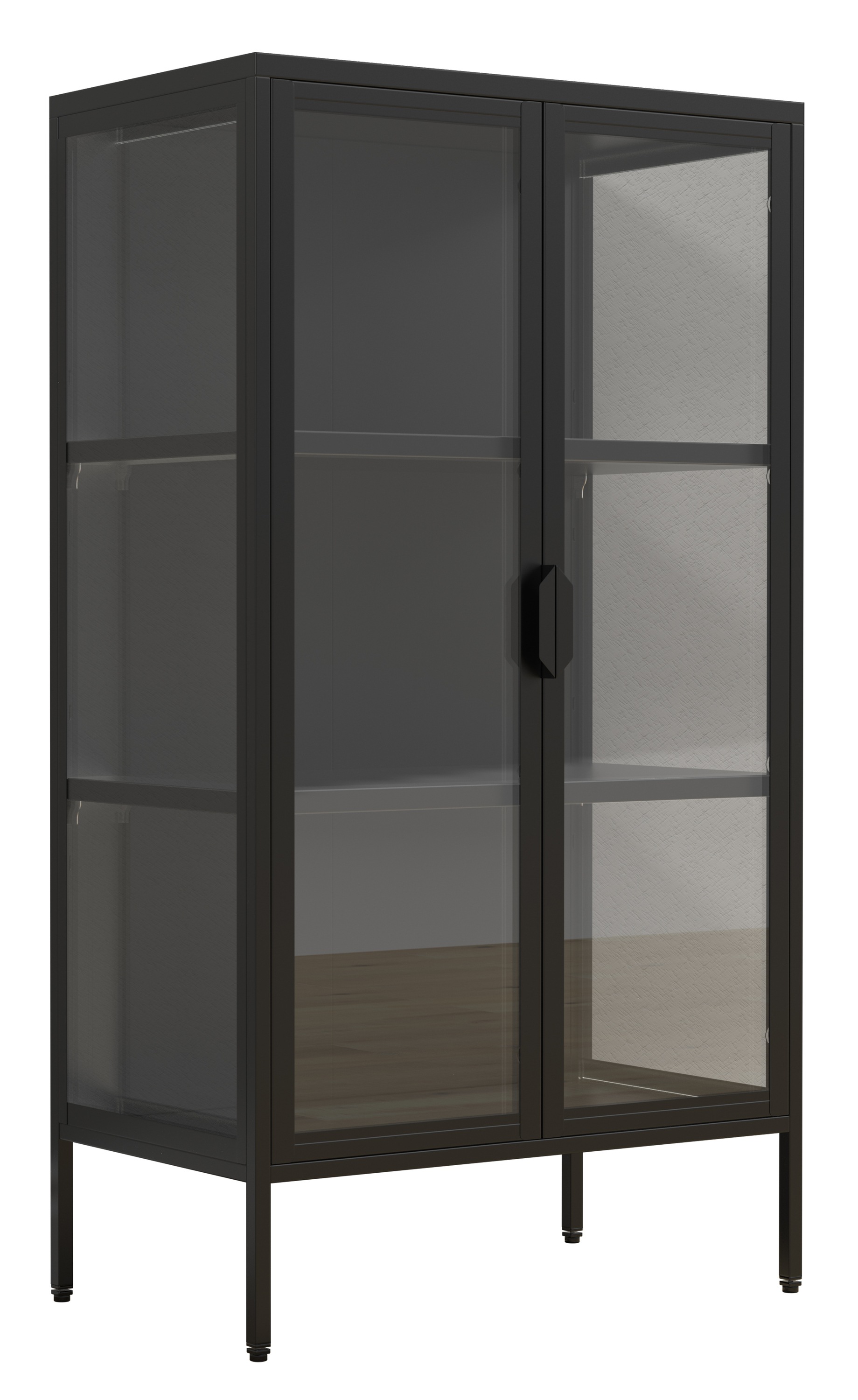 VCM Standvitrine "Stahl Glas Standvitrine Vitrine Schaukasten FlokaM" günstig online kaufen