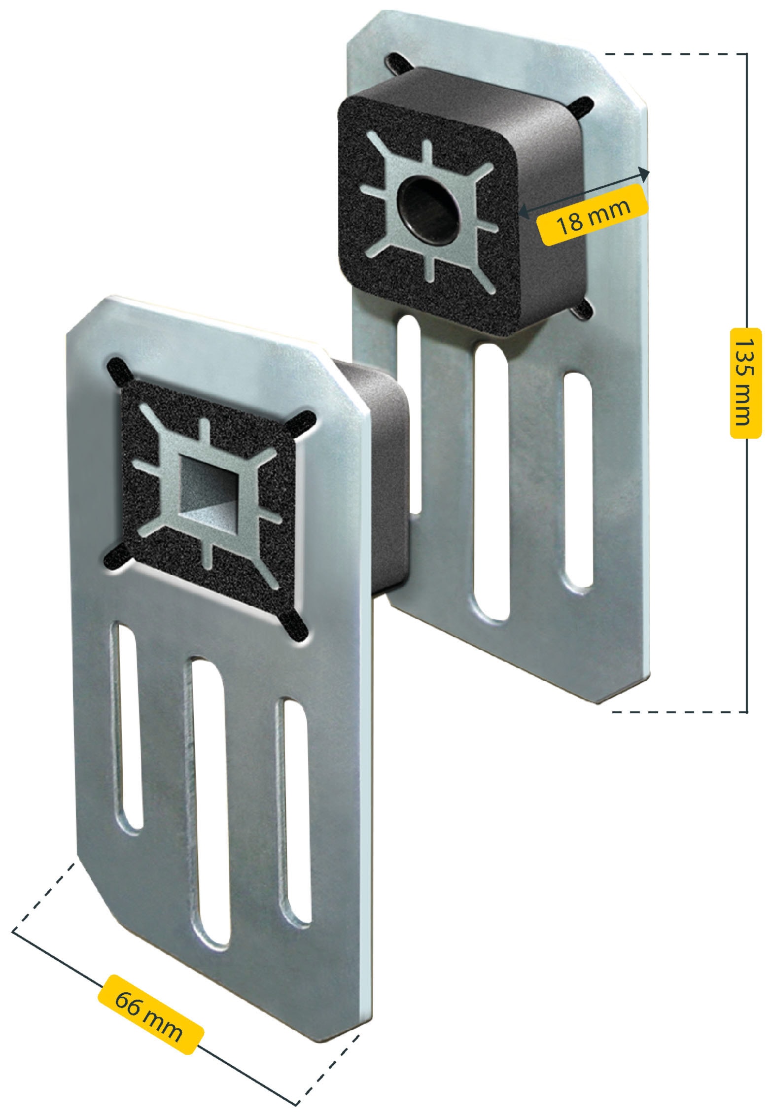 SCHELLENBERG Wandlager »Mini und Maxi System, Leiselauf-Wandlager-Set für Rollläden« Set, 1 Stk. tlg. geräuscharmes Lager für motorisierte Rollläden