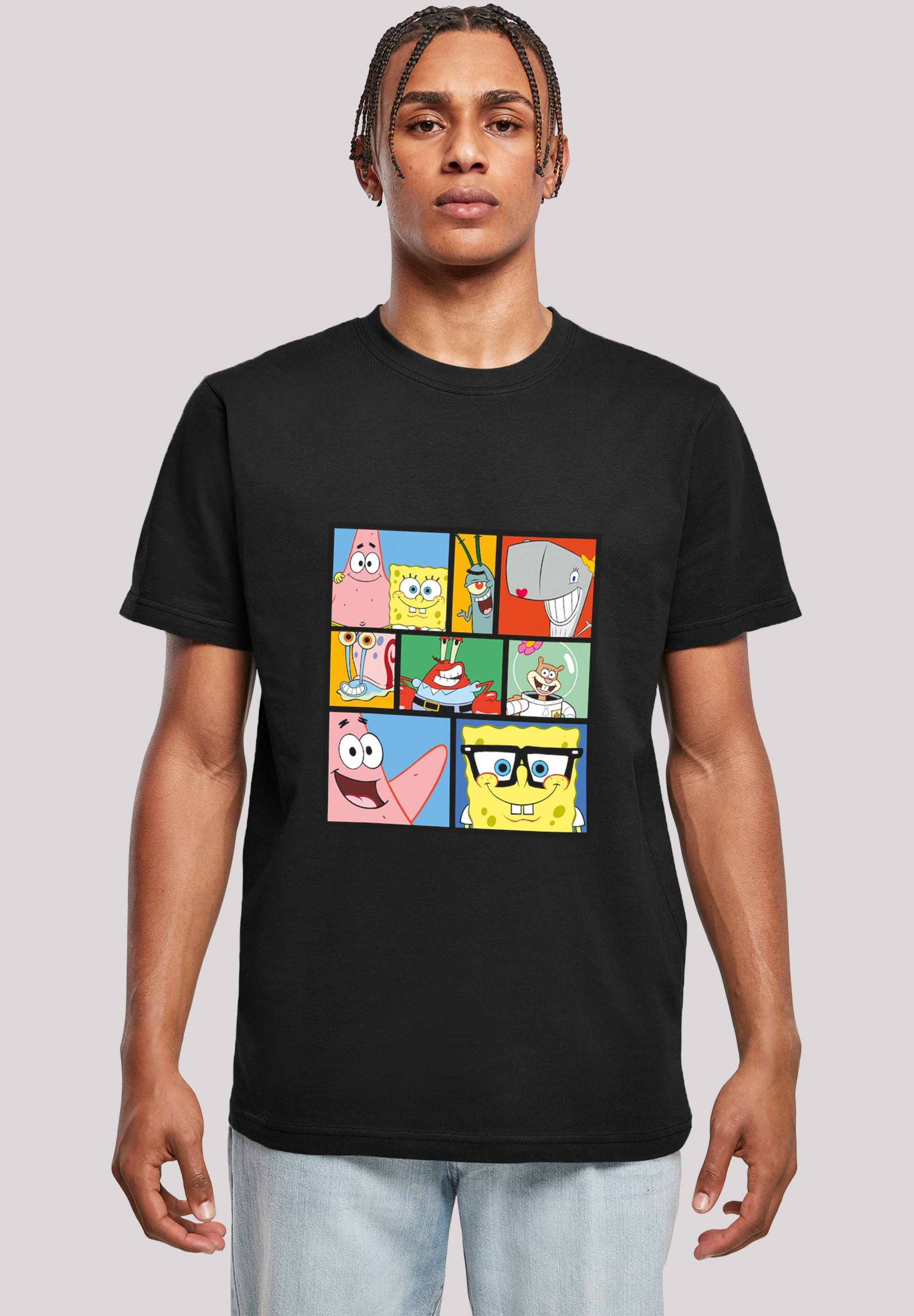 F4NT4STIC T-Shirt »Spongebob Schwammkopf Collage«, Herren,Premium Merch,Regular-Fit,Basic,Bedruckt