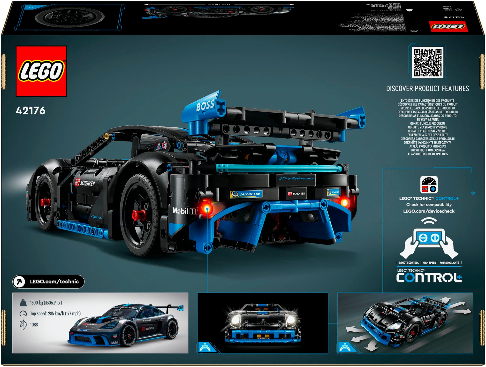 LEGO® Konstruktionsspielsteine »Porsche GT4 e-Performance Rennwagen (42176), LEGO Technic«, (834 St.), Made in Europe