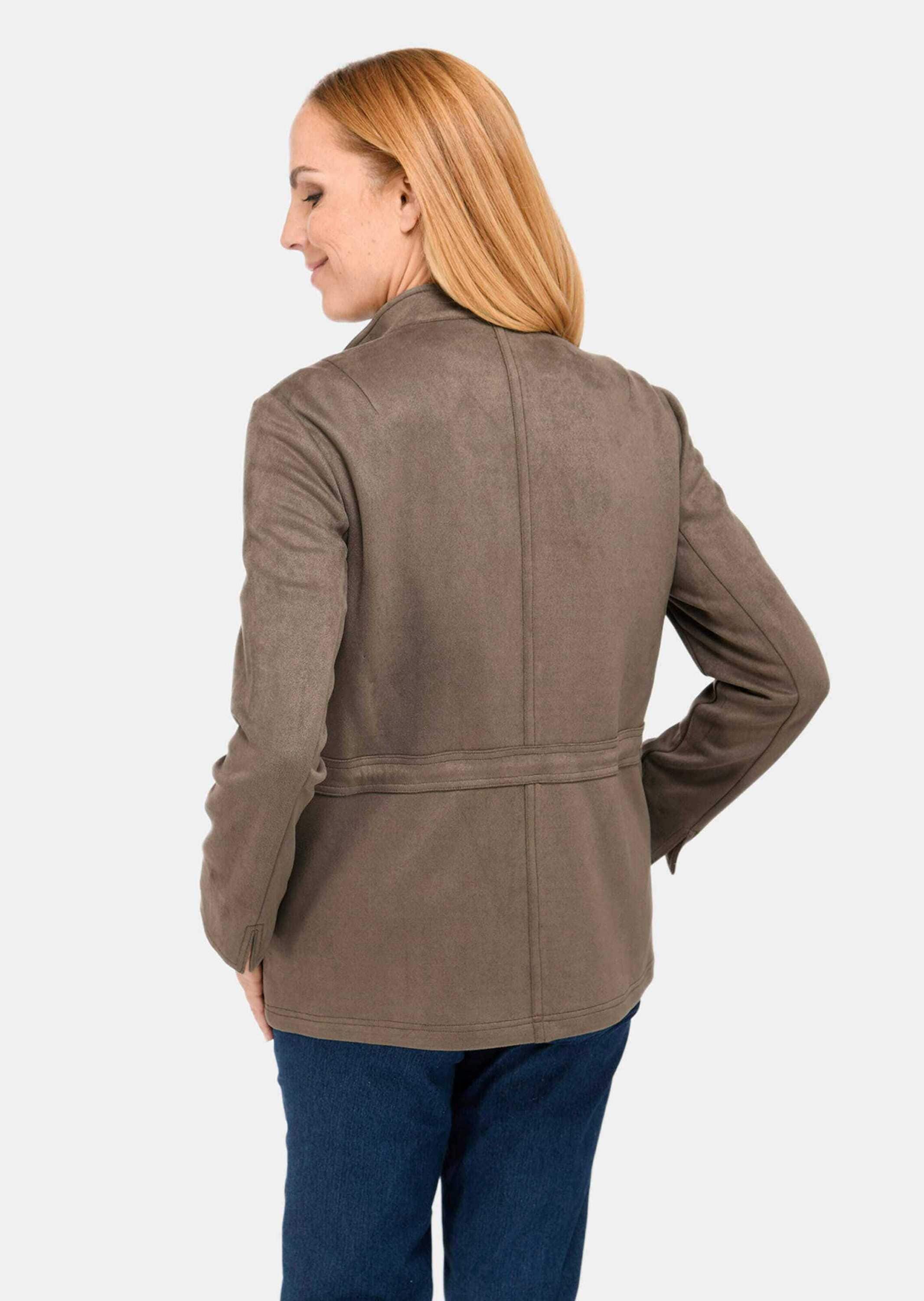 GOLDNER Jackenblazer »Velourslederimitat-Blazer Blazer in weicher Velourslederoptik«