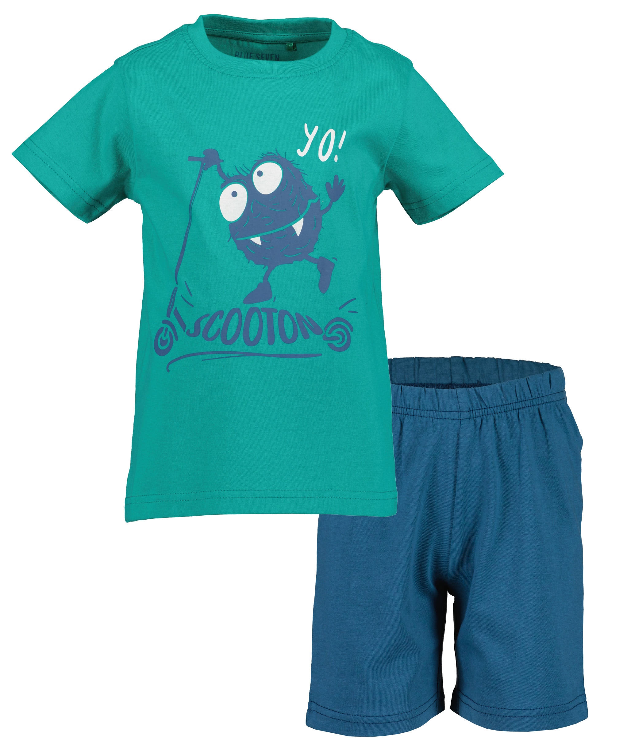 Blue Seven Pyjama »kl Kn Pyjama, kurz«, (Set, 2 tlg.)