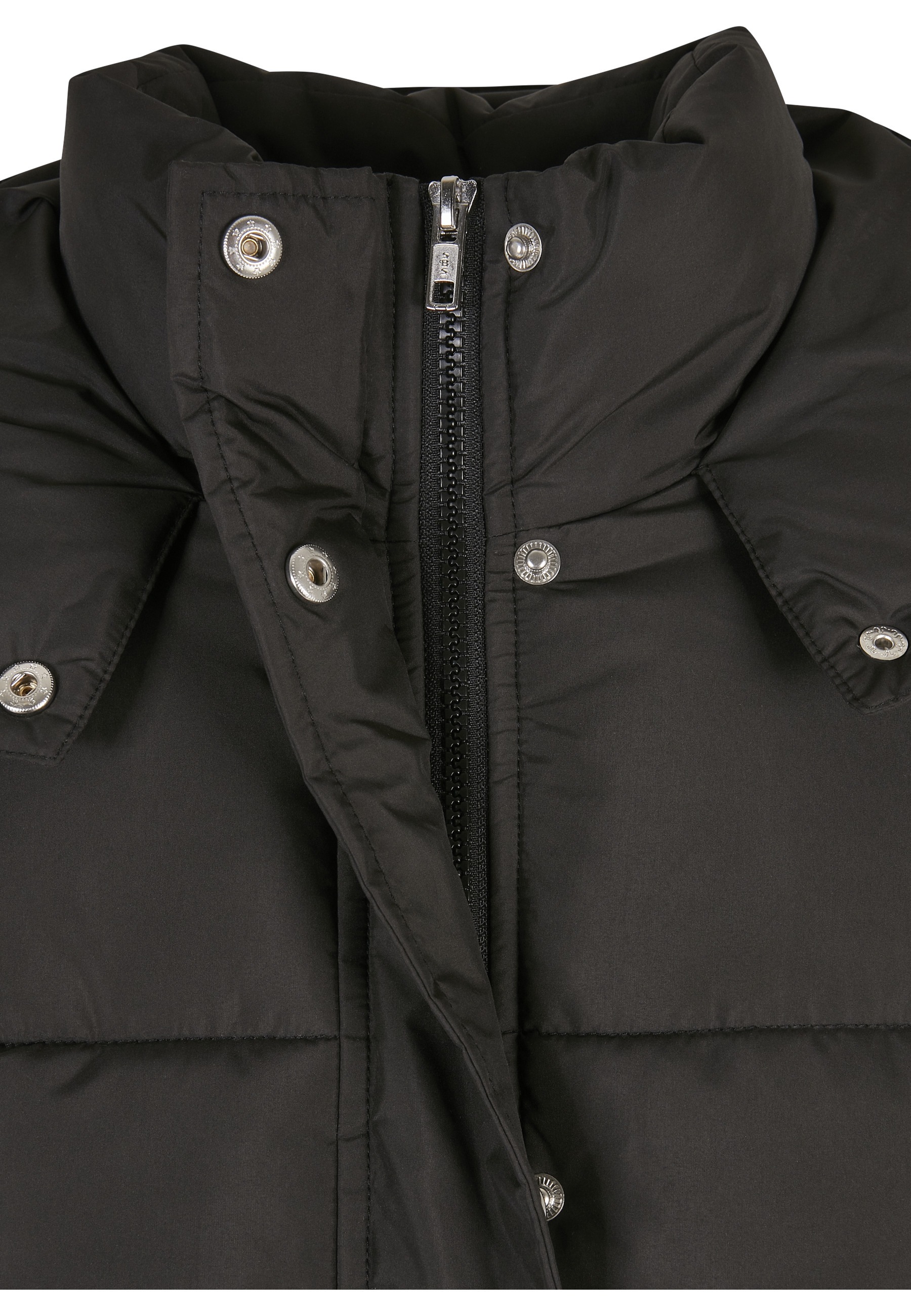 URBAN CLASSICS Winterjacke »Urban Classics Damen Ladies Waisted Puffer Jacket« 1 Stk. tlg. mit Kapuze