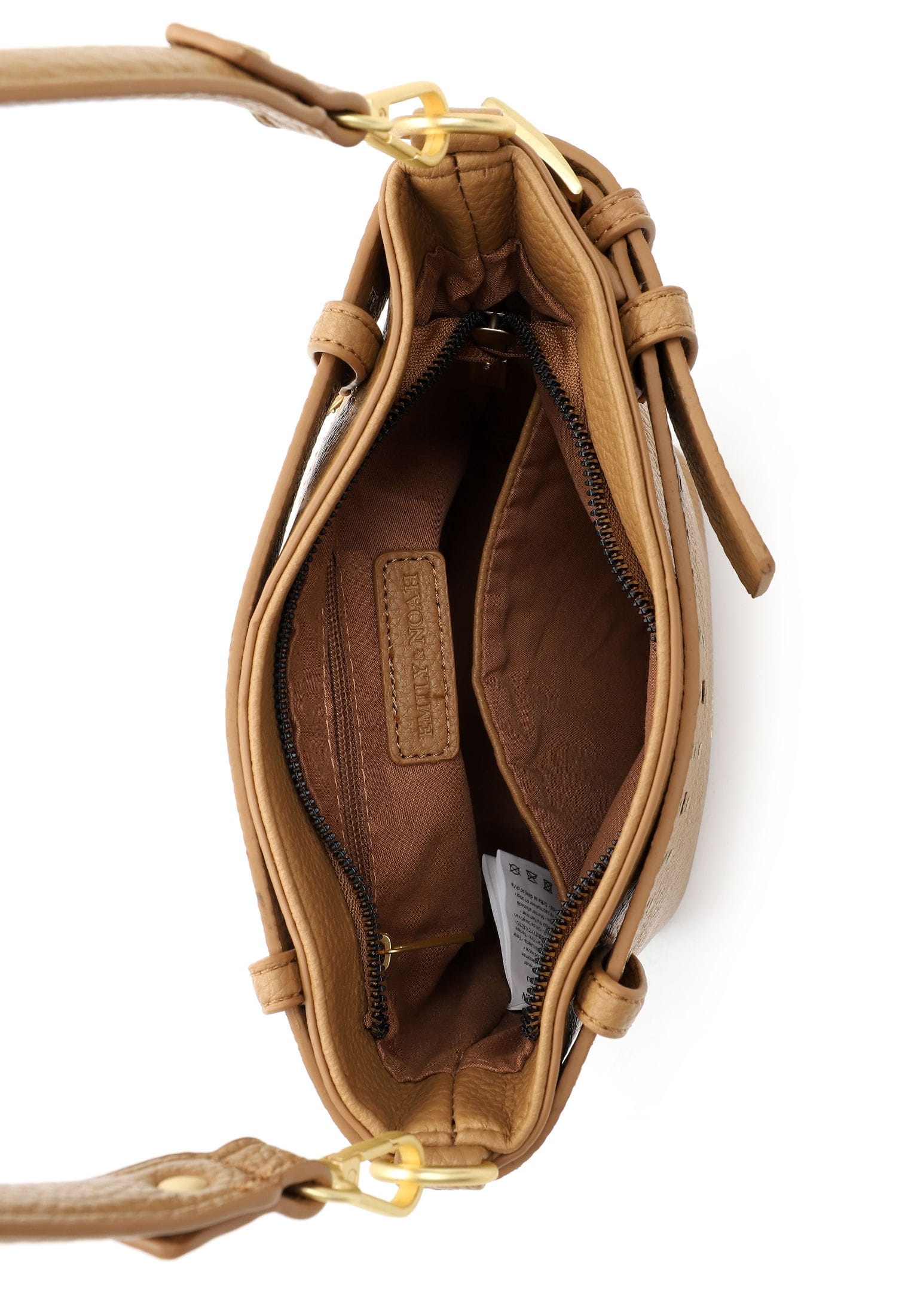 Beuteltasche EMILY & NOAH "Beutel E&N Justine", Damen, Gr. B/H/T: 27cm x 19cm x 10cm 0, gelb (sahara 920), PVC, Taschen Beuteltasche 3