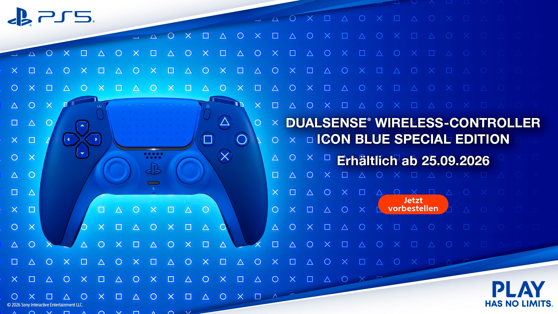 PlayStation 5 Wireless-Controller »DualSense Icon Blue Special Edition«