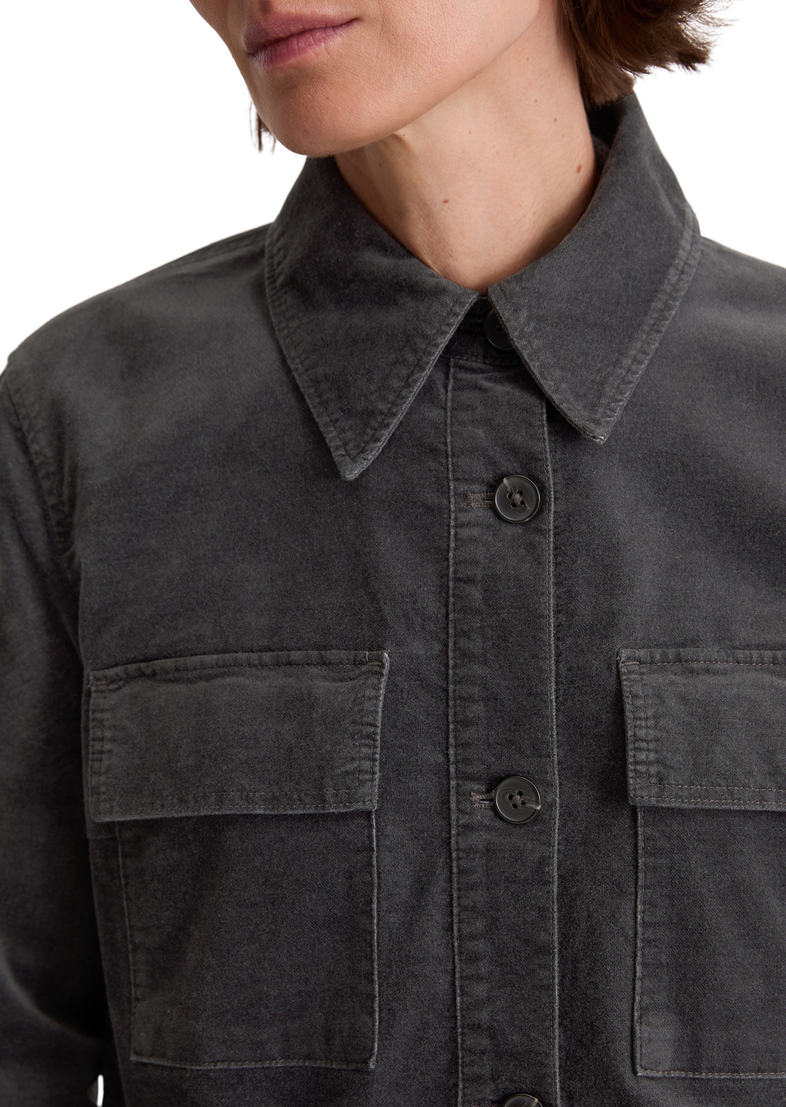 Marc O'Polo Kurzjacke »aus Organic-Cotton-Viskose-Stretch« ohne Kapuze