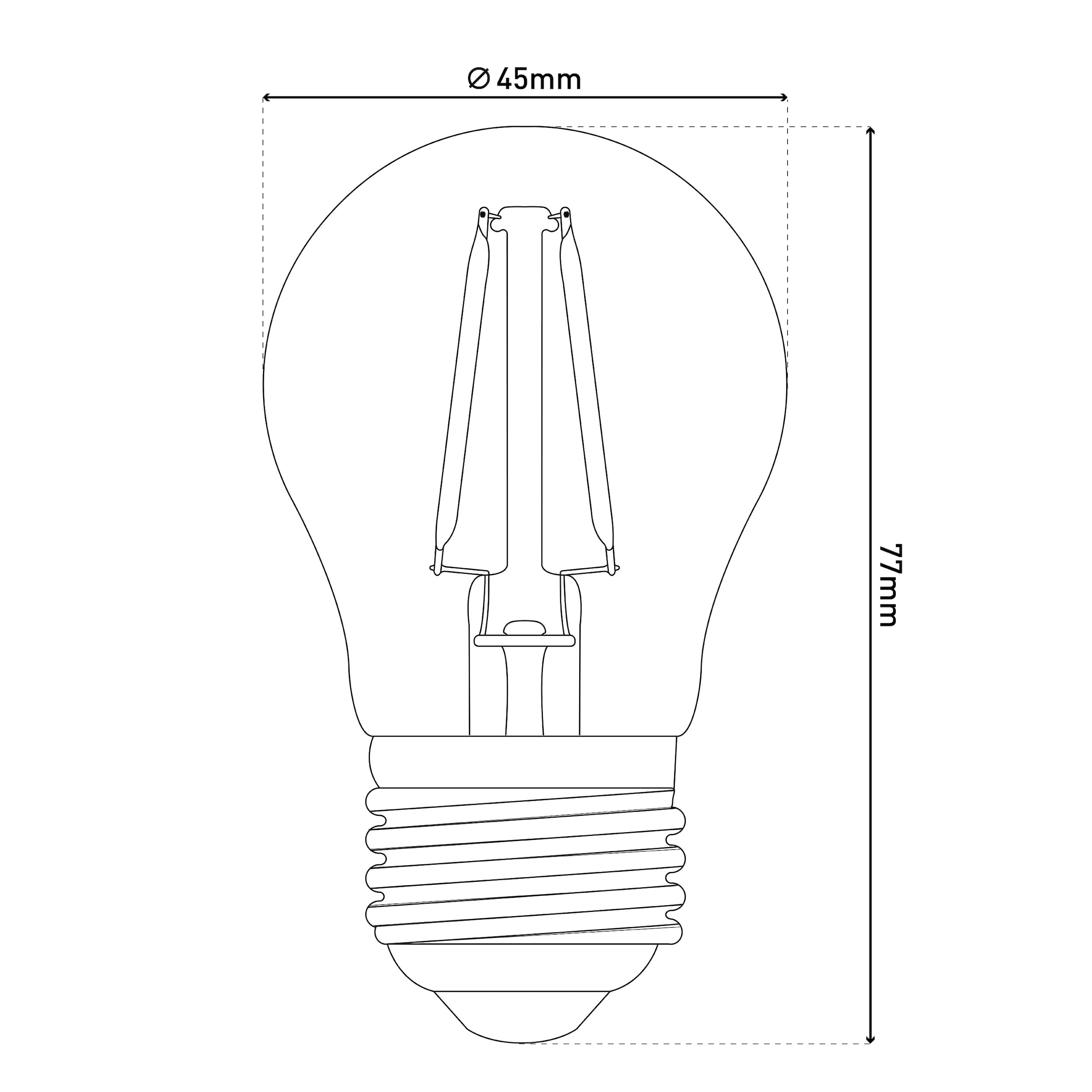 näve LED-Leuchtmittel »Daffy« E27 6 Stk. Warmweiß 6er Set, LED in warmweiß, E27, dimmbar, Farbe klar, D: 4,5cm, H: 8cm
