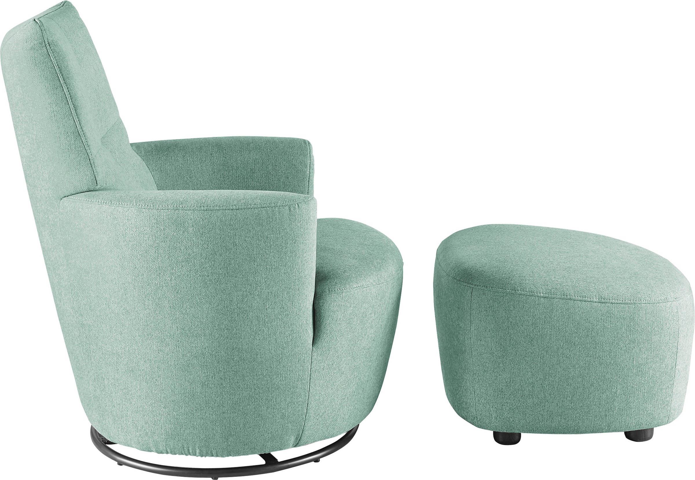 set one by Musterring Relaxsessel »SO 1450«, (Set), mit Dreh- und Wippfunktion, inklusive Hocker